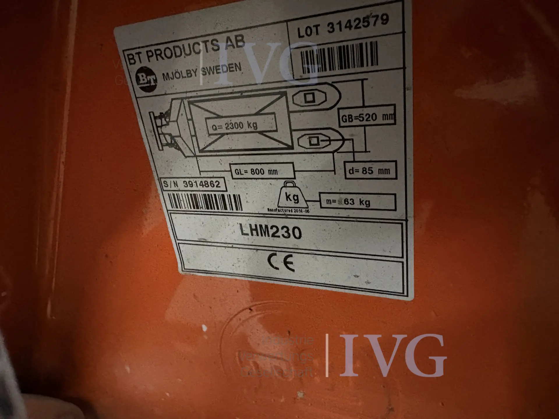 Gabelhubwagen BT LHM230 – foto 3 – kavel bij IVG, Gaimersheim