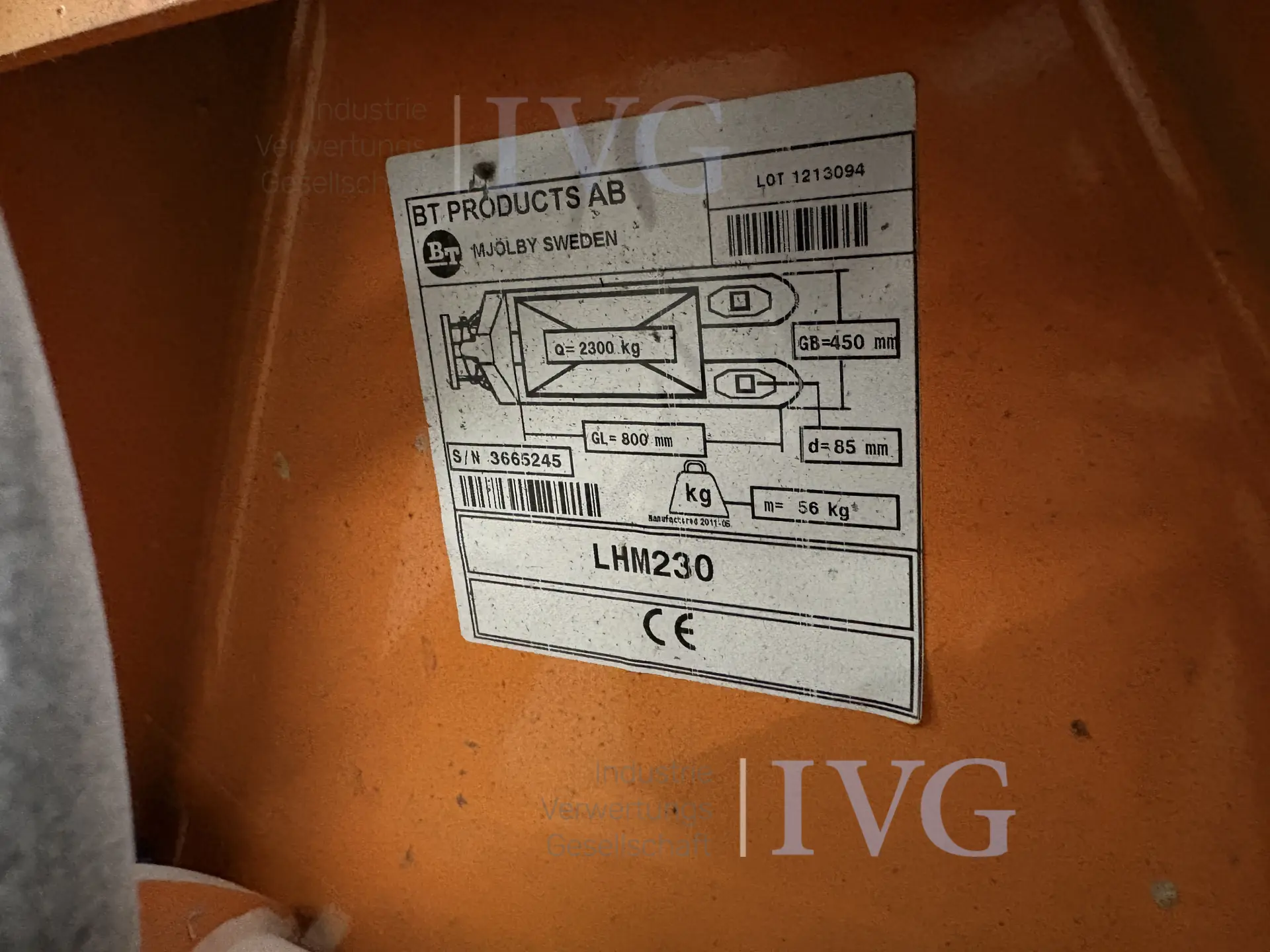 Gabelhubwagen BT LHM230 – foto 3 – kavel bij IVG, Gaimersheim