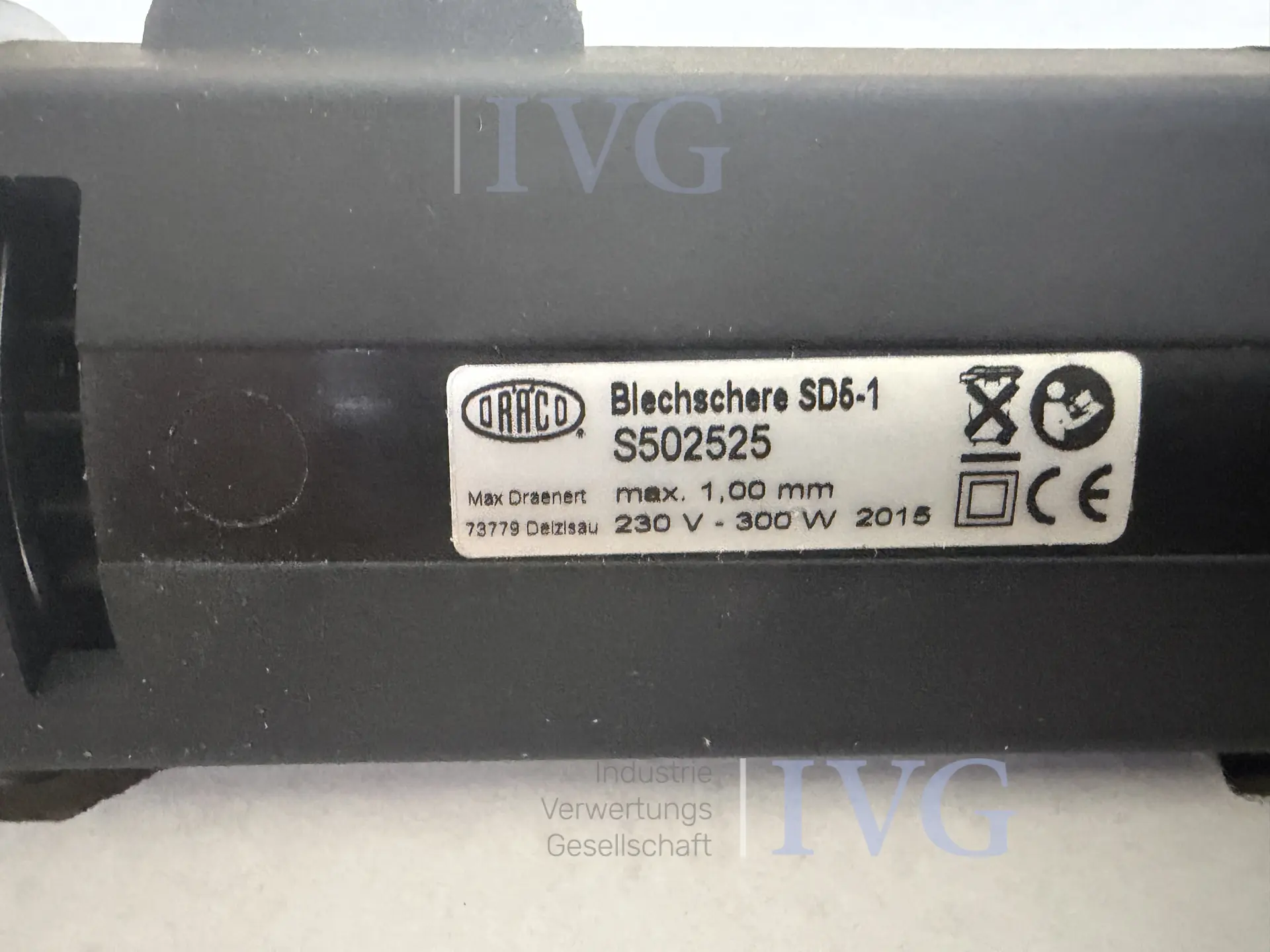 Blechschere DRACO SD5-1 – foto 4 – kavel bij IVG, Bielefeld