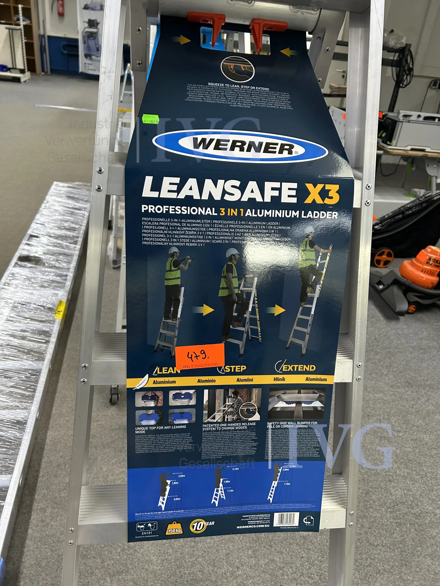 Alu-Stehleiter WERNER Leansafe X3 – foto 4 – kavel bij IVG, Bielefeld
