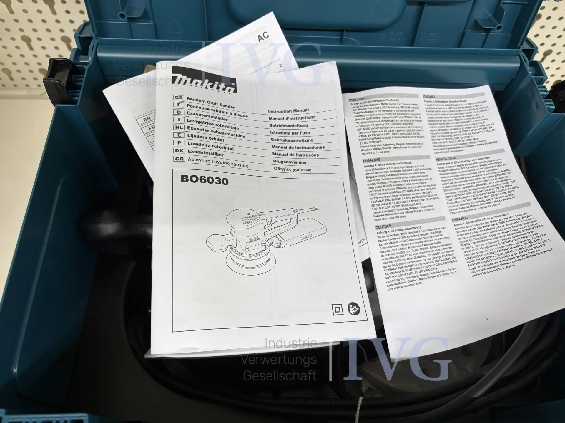 Exzenterschleifer MAKITA BO6030JX – foto 9 – kavel bij IVG, Bielefeld
