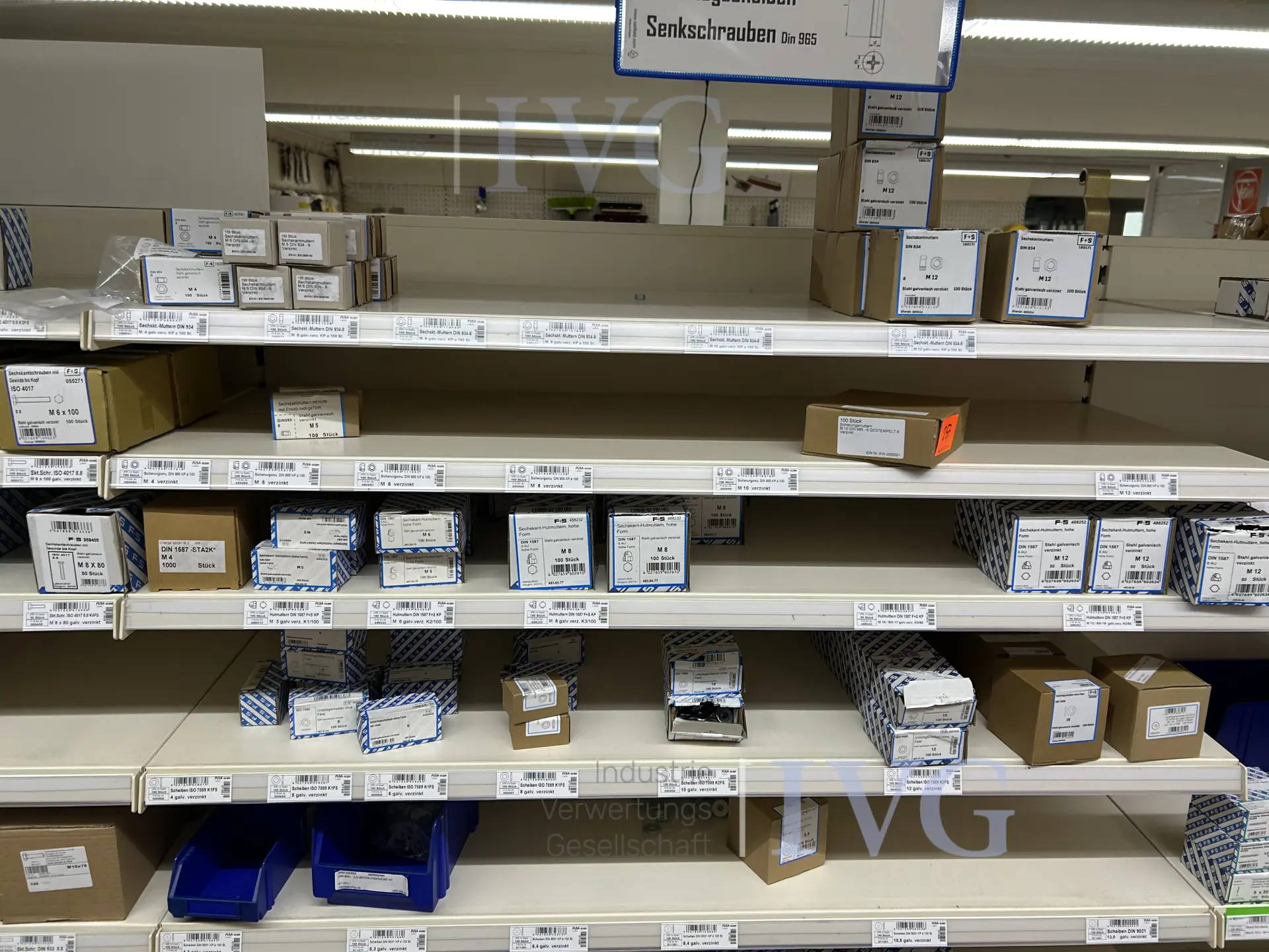 umfangreicher Bestand Schrauben / Muttern FUCHS + SANDERS – foto 13 – kavel bij IVG, Bielefeld