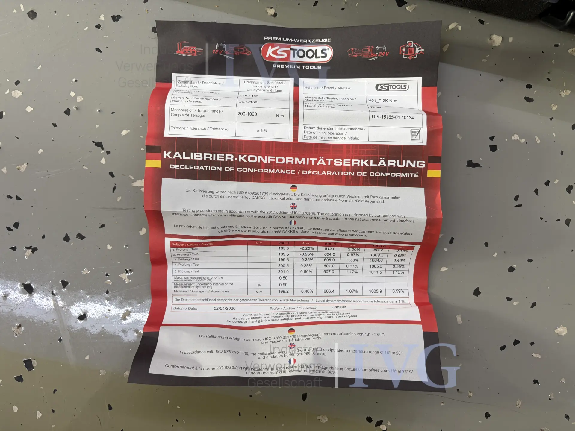 Momentsleutel KS TOOLS – foto 6 – kavel bij IVG, Bielefeld