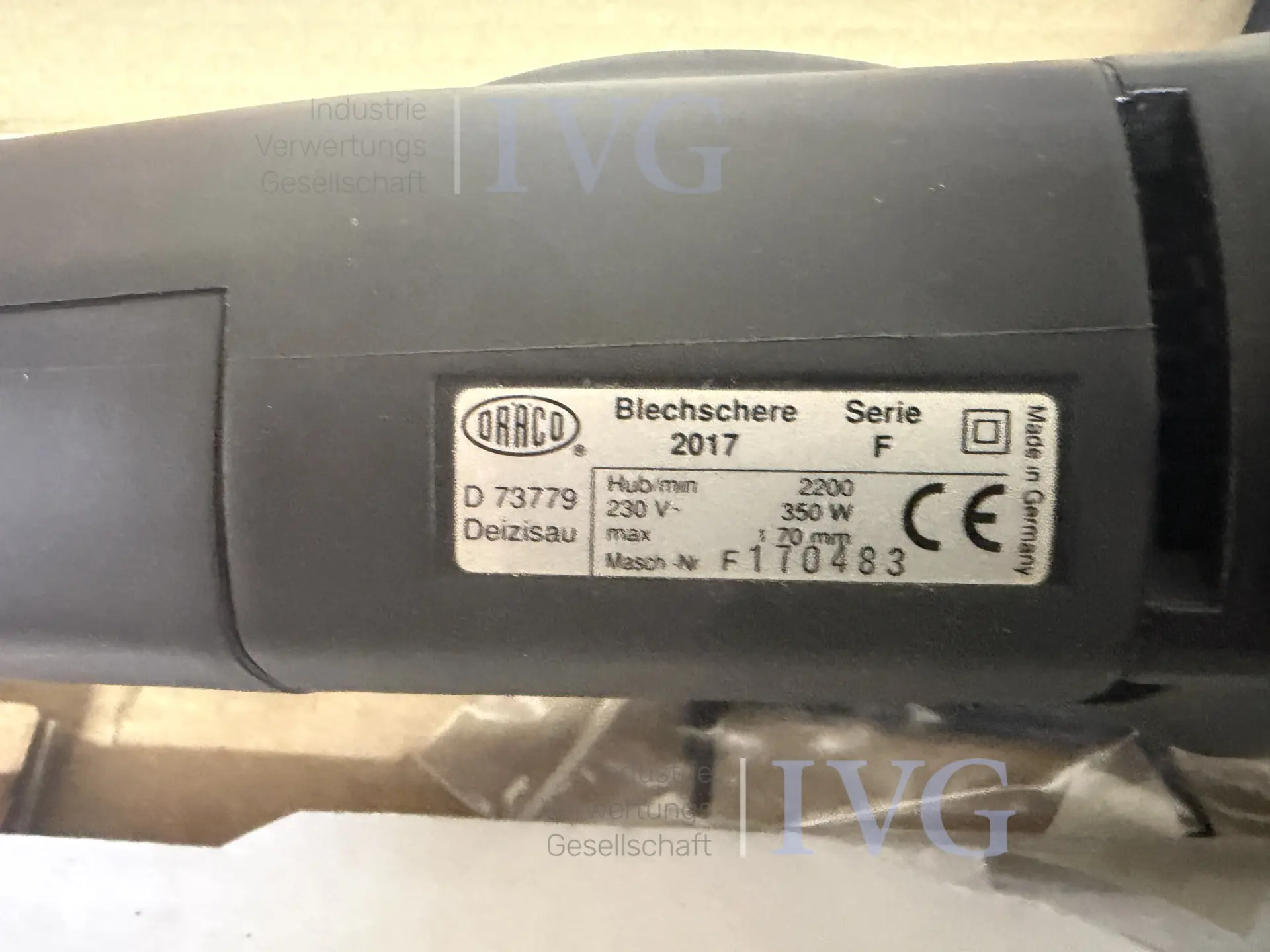 Blechschere DRACO Serie-F – foto 7 – kavel bij IVG, Bielefeld
