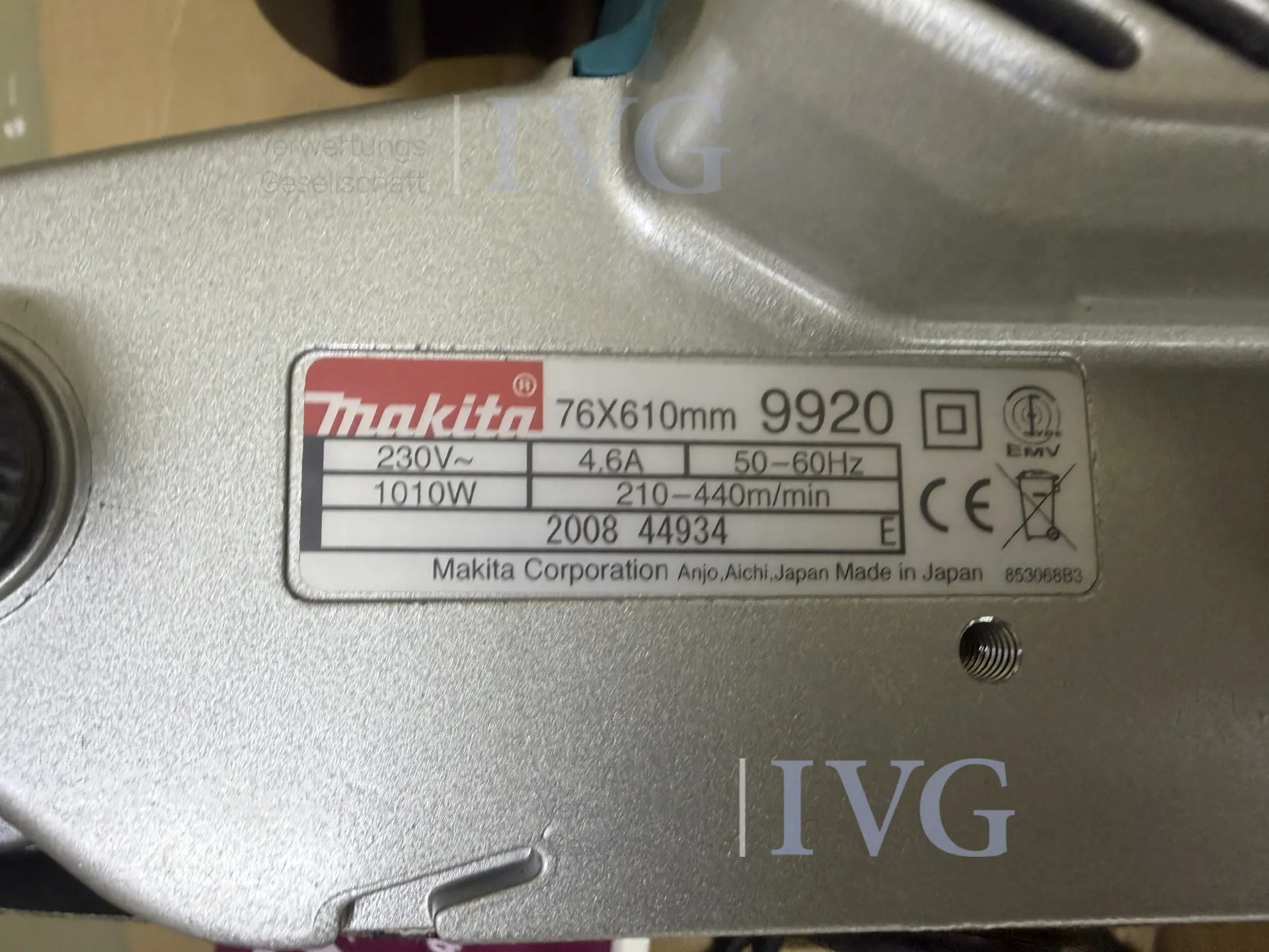 Bandschleifer MAKITA 9920 – foto 5 – kavel bij IVG, Bielefeld