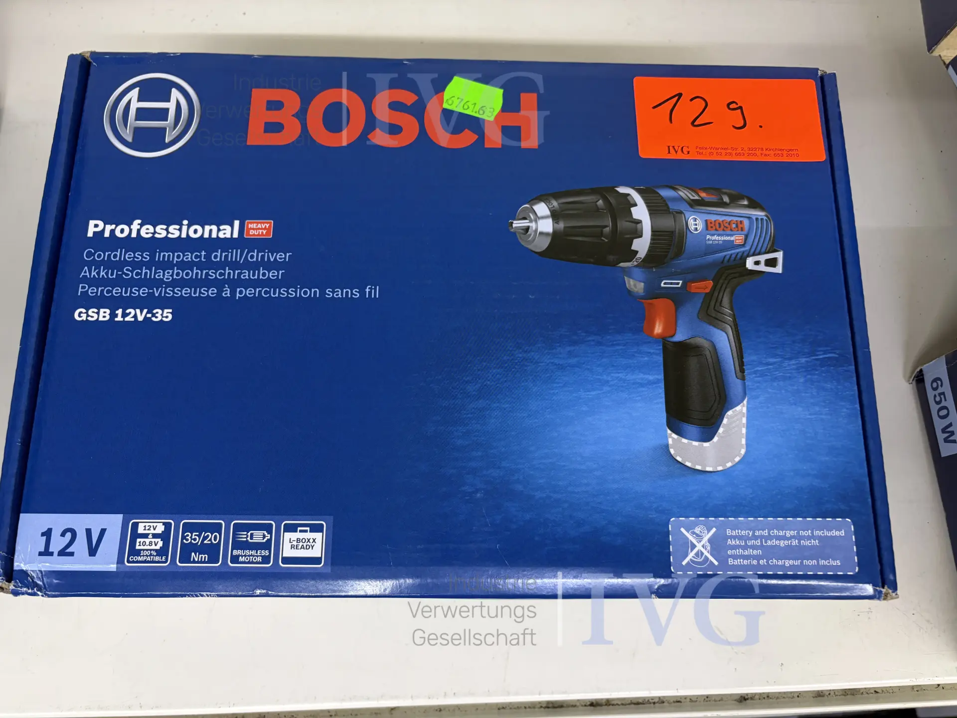 Akku-Schlagbohrschrauber BOSCH GSB 12V-35 – foto 2 – kavel bij IVG, Bielefeld