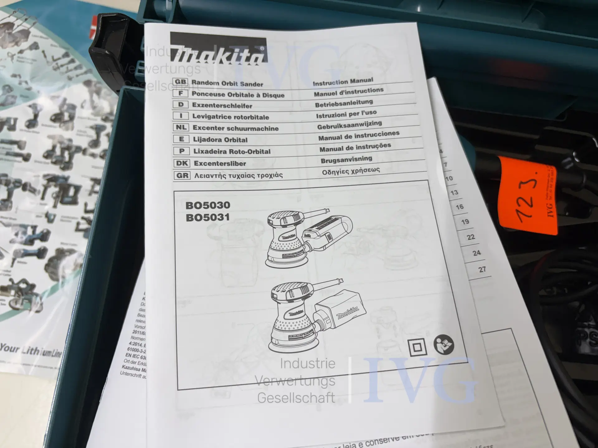 Exzenterschleifer MAKITA BO5031J – foto 6 – kavel bij IVG, Bielefeld