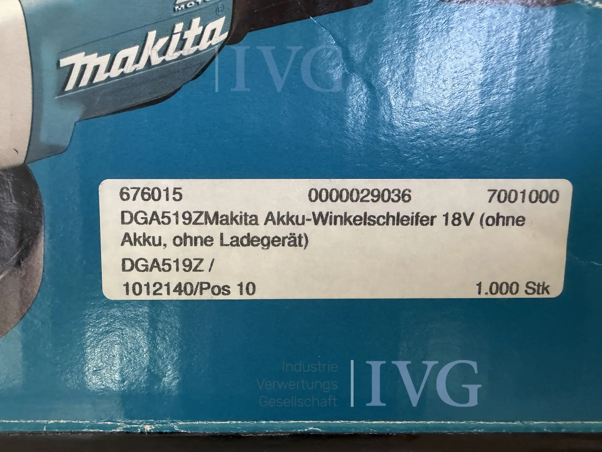 Akku-Winkelschleifer MAKITA DGA519 – foto 2 – kavel bij IVG, Bielefeld