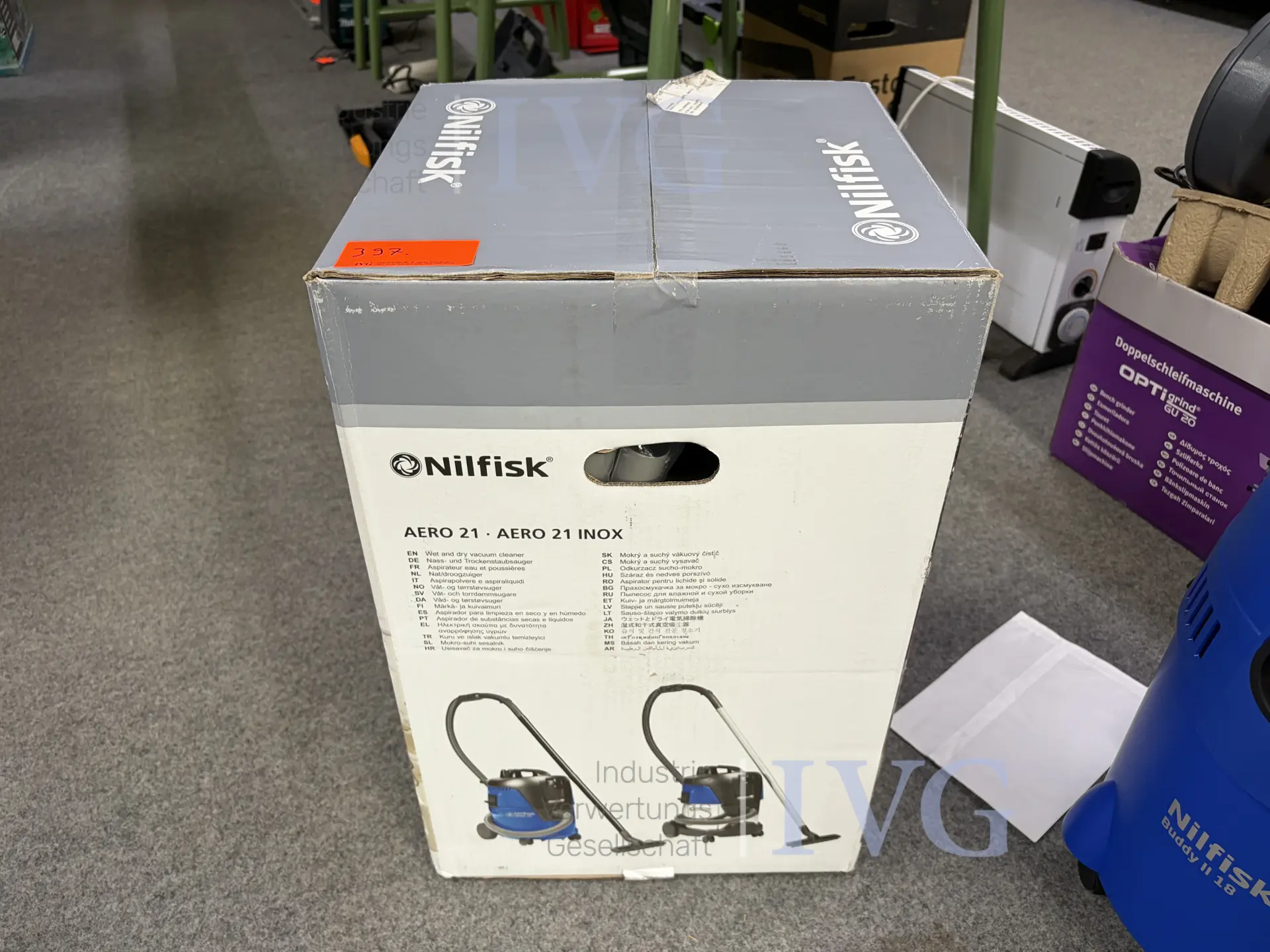 Industriesauger NILFISK Aero 21 inox – foto 2 – kavel bij IVG, Bielefeld