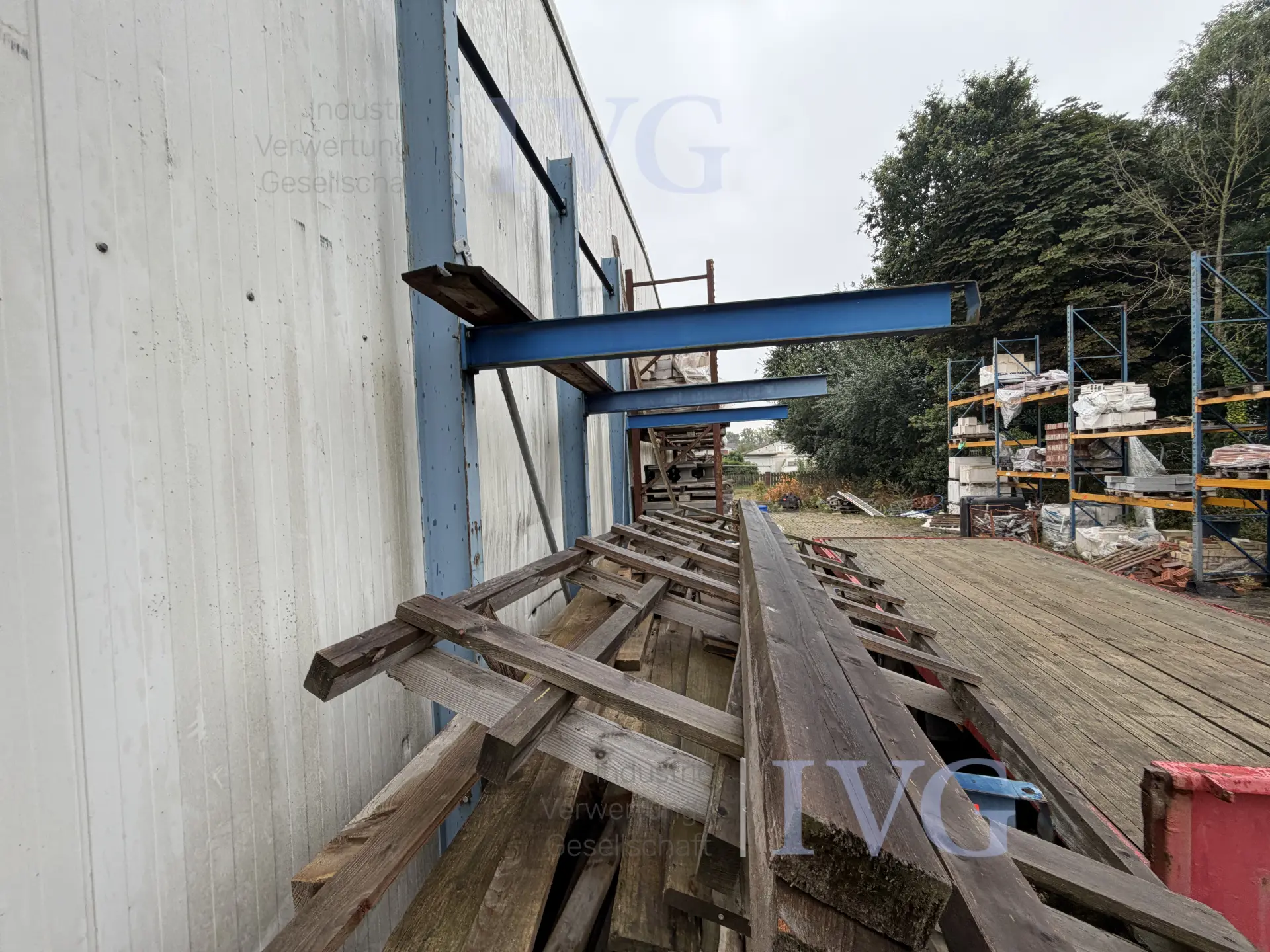 Kragarmregal (blau) – foto 8 – kavel bij IVG, Twistringen