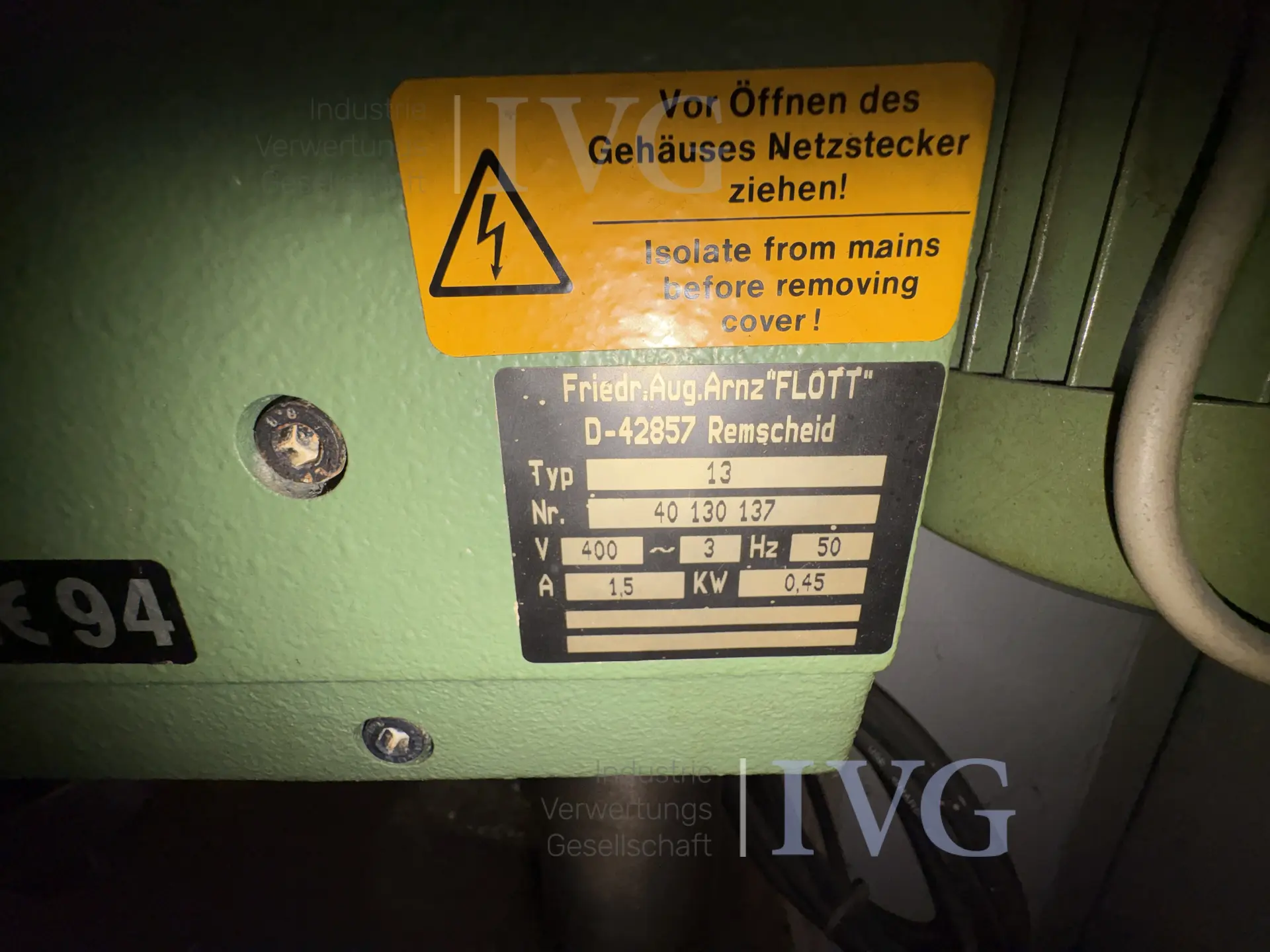 Tischbohrmaschine FLOTT 13 – foto 5 – kavel bij IVG, Halle