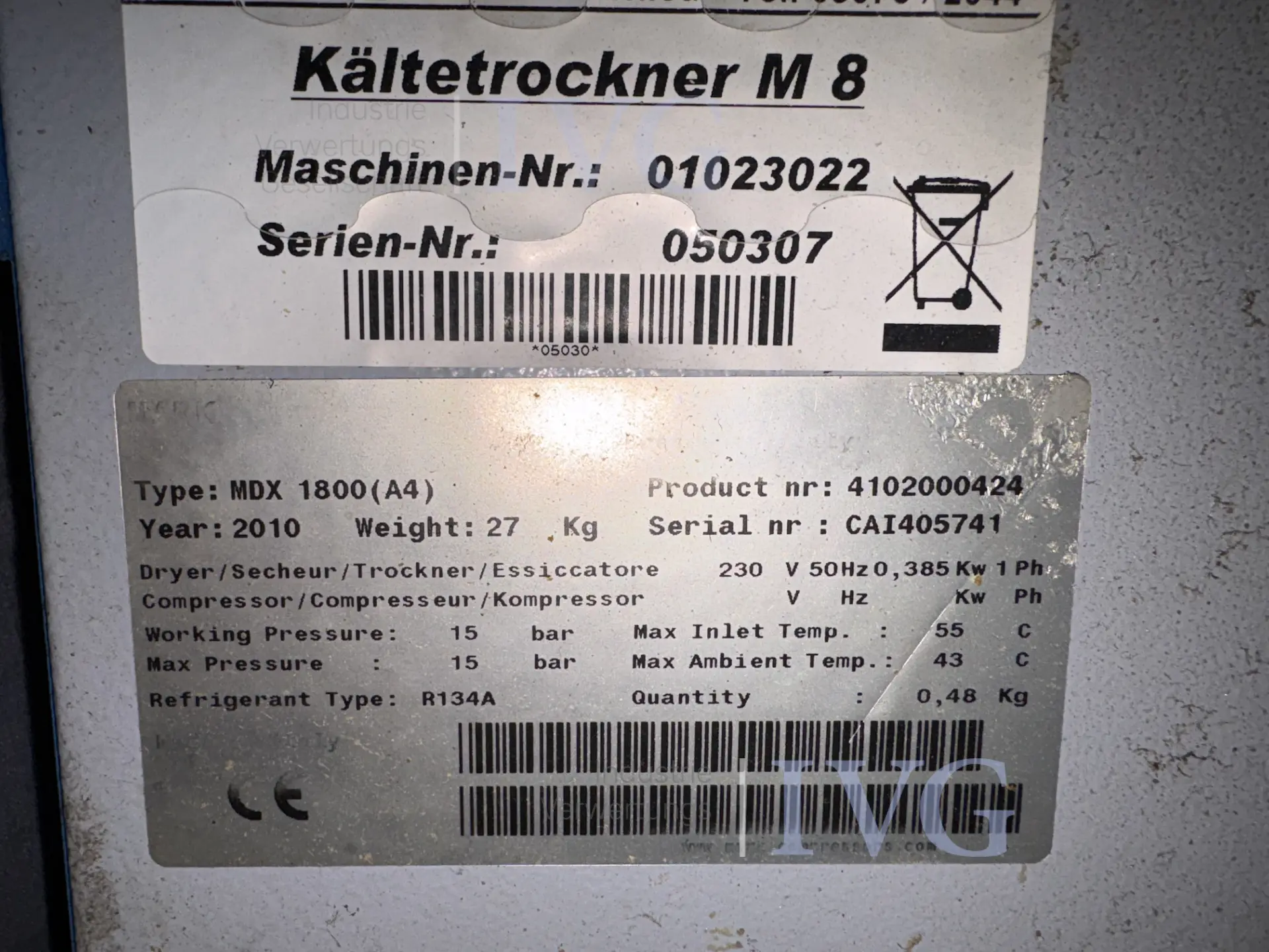 Kältetrockner SBN MDX1800(A4) – foto 5 – kavel bij IVG, Halle