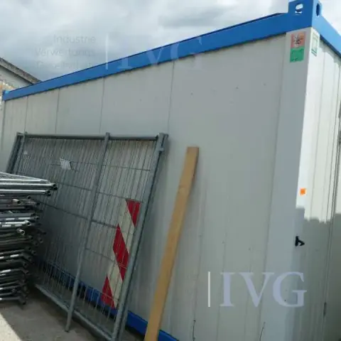 20' Raumcontainer (weiß/blau)