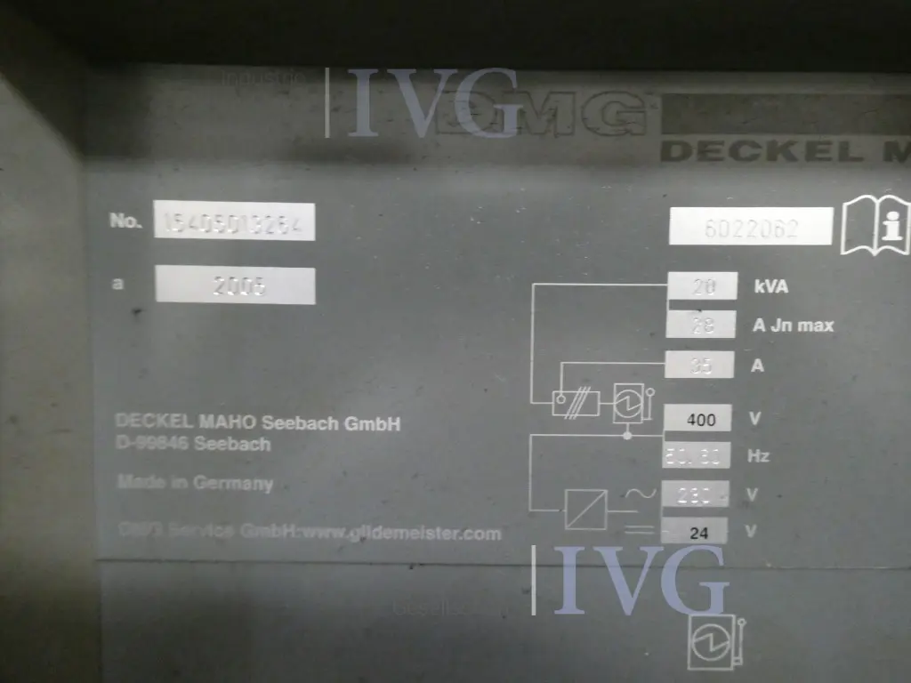 vertikales 3-Achs-Bearbeitungszentrum DMG DECKEL MAHO DMC635V – foto 10 – kavel bij IVG, Velen