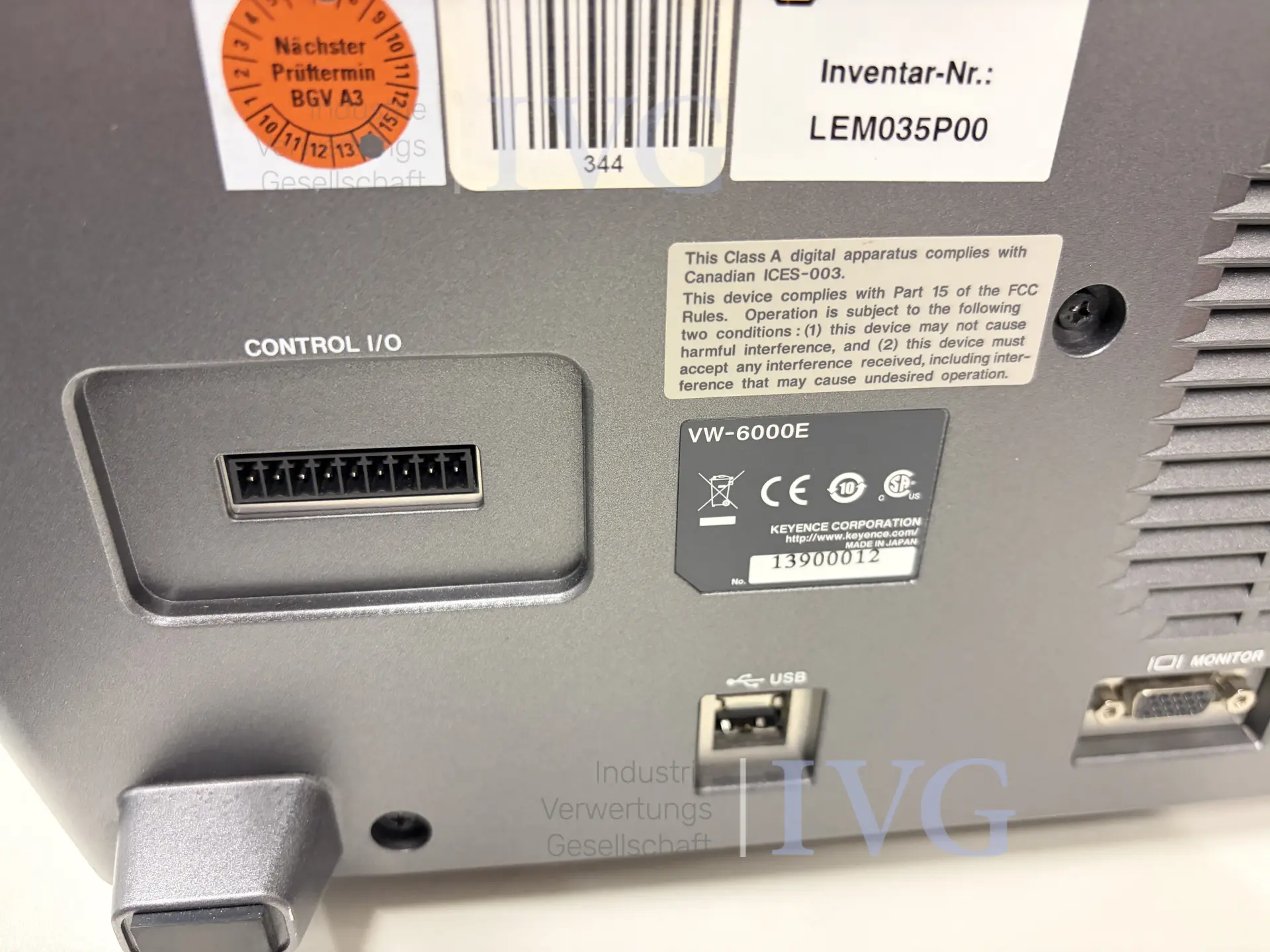 Digitale hogesnelheidsmicroscoop / camera KEYENCE VW-6000E / VW-Z1 – foto 3 – kavel bij IVG, Luckenwalde