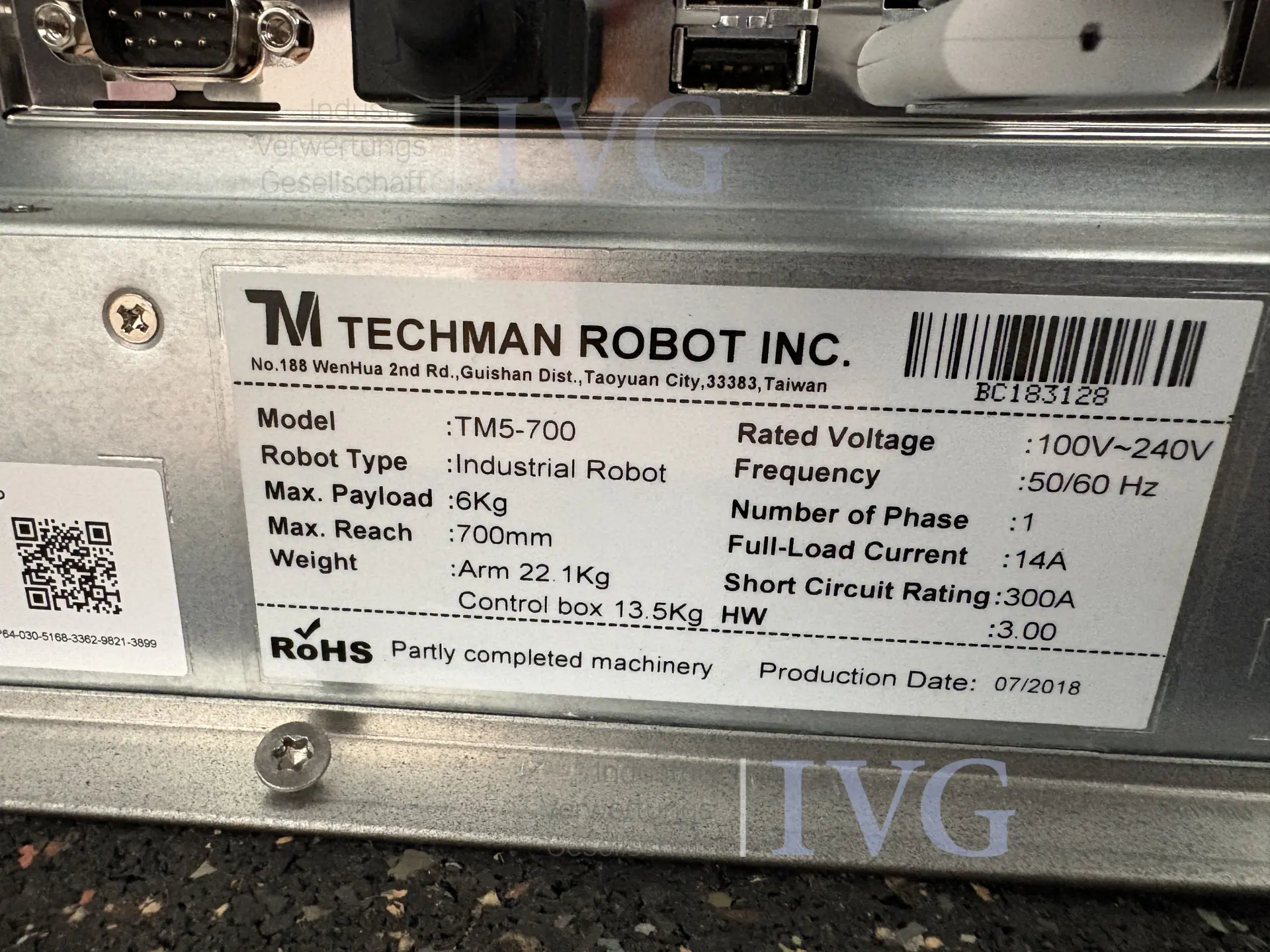 6-Achs-Roboter TECHMAN ROBOT TM5-700 – foto 11 – kavel bij IVG, Braunschweig