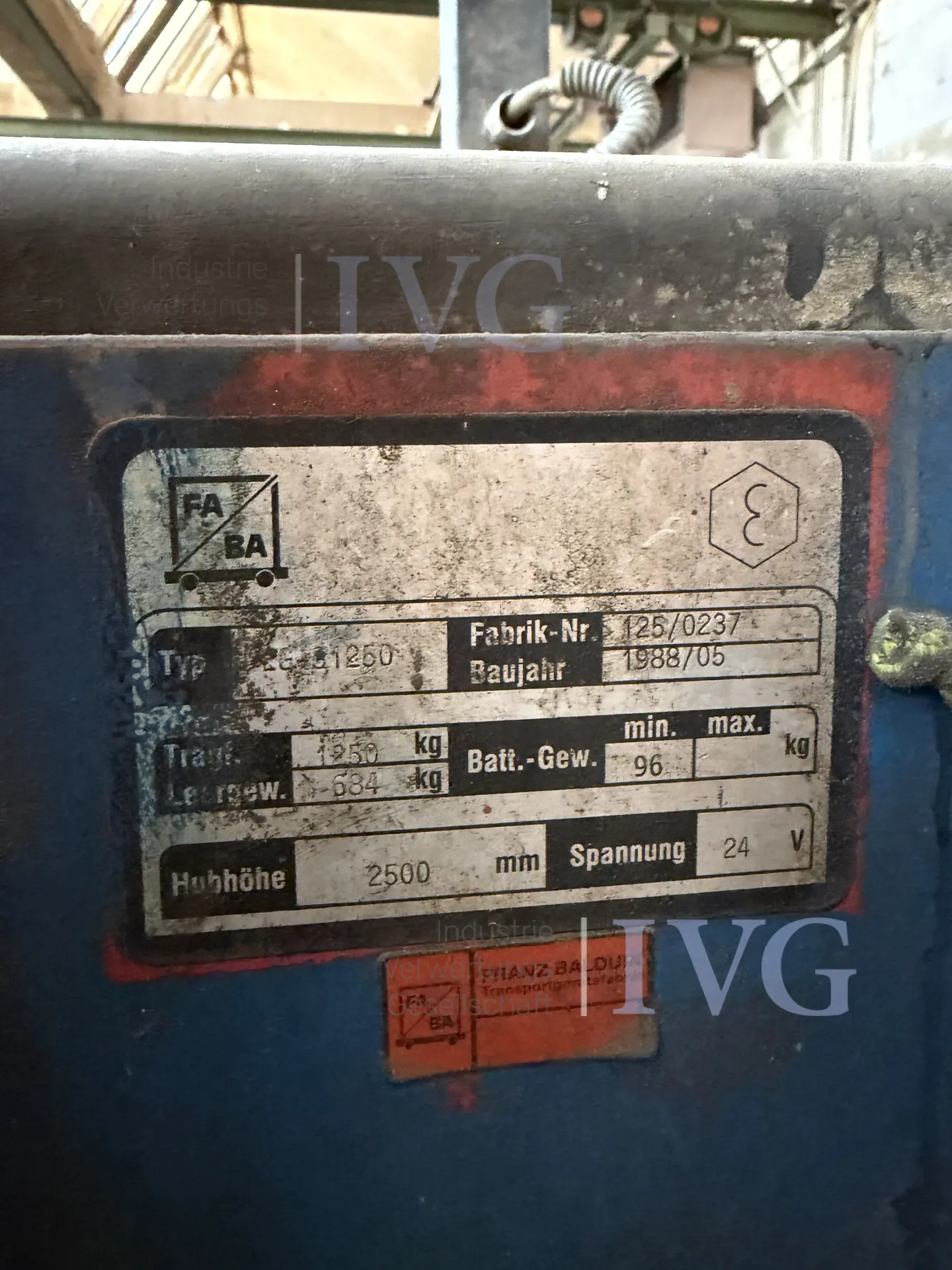 Elektro-Deichselhubwagen FABA – foto 9 – kavel bij IVG, Kirchlengern