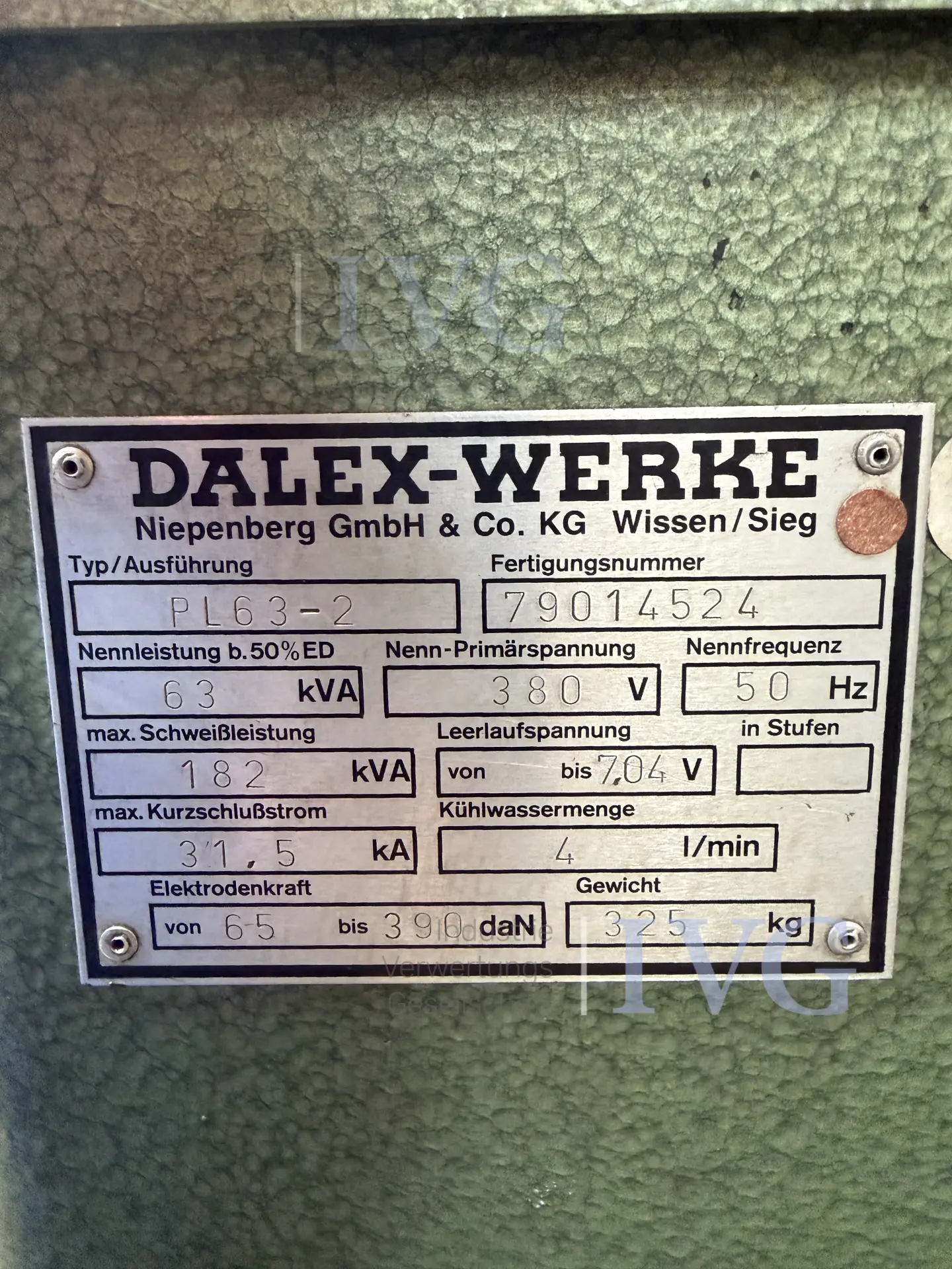doppelseitige Punktschweißmaschine DALEX PL63-2 – foto 10 – kavel bij IVG, Stolberg