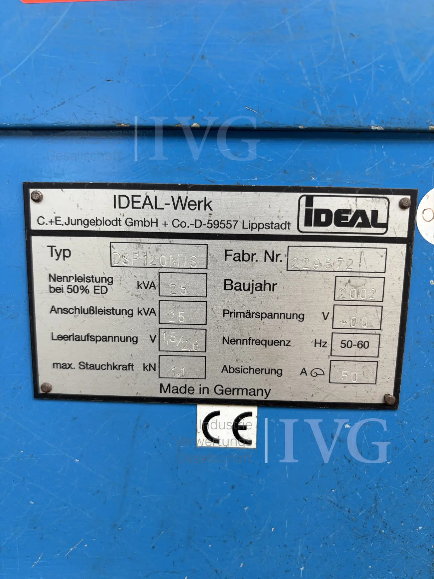 Schweißmaschine IDEAL DSP120MIS – foto 9 – kavel bij IVG, Stolberg