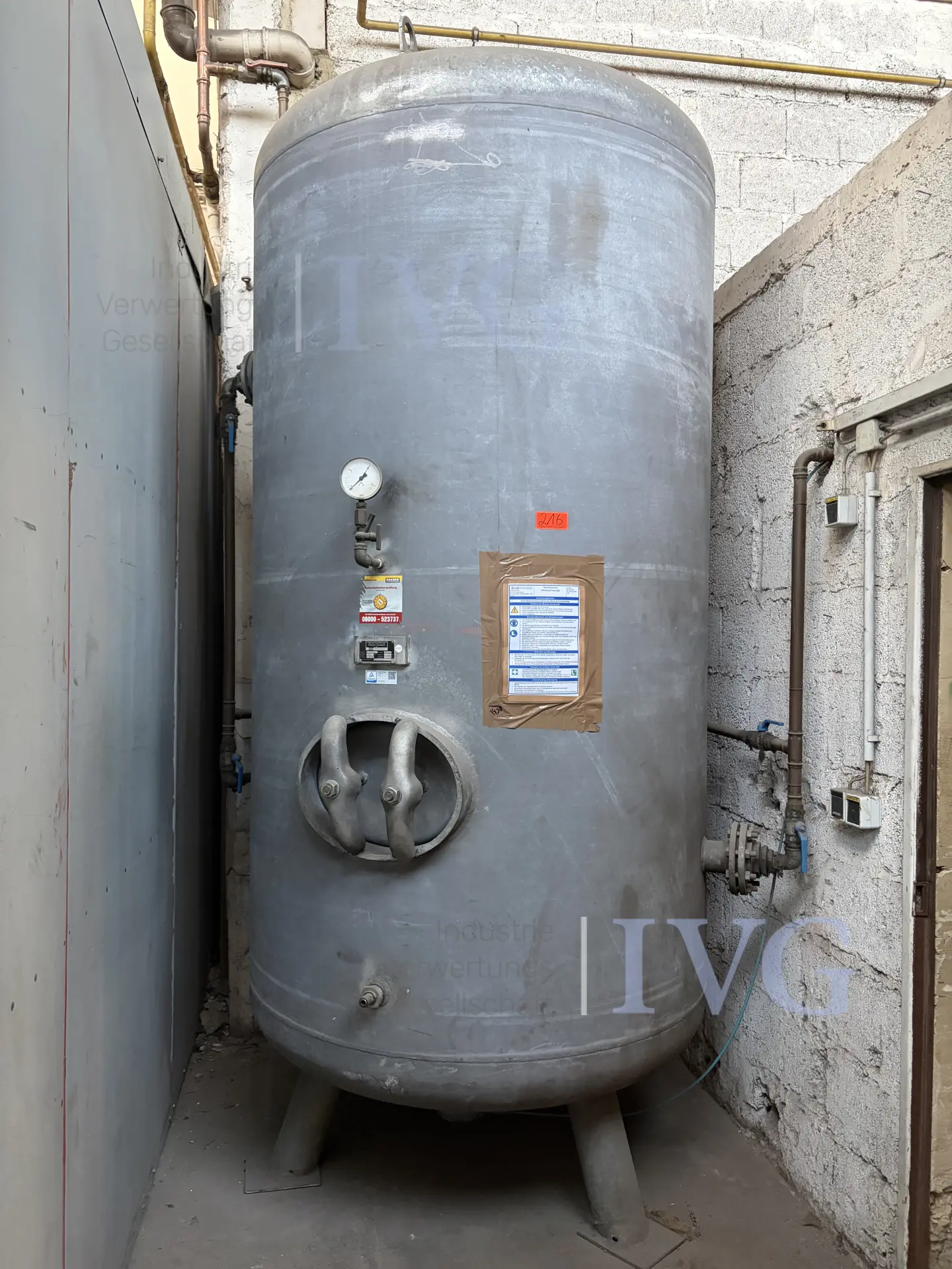 Druckluftkessel LOHENNER – foto 2 – kavel bij IVG, Stolberg