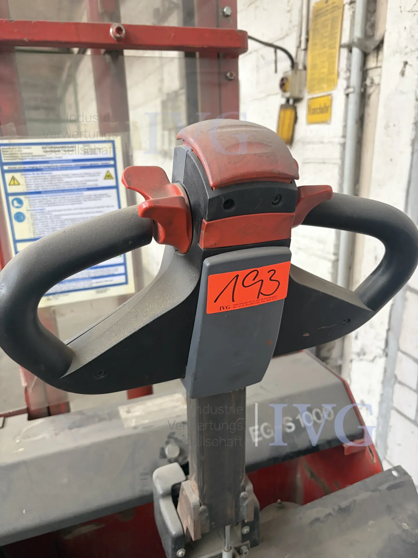 Elektro-Deichselhubwagen FABA EG-S 1000 – foto 6 – kavel bij IVG, Stolberg