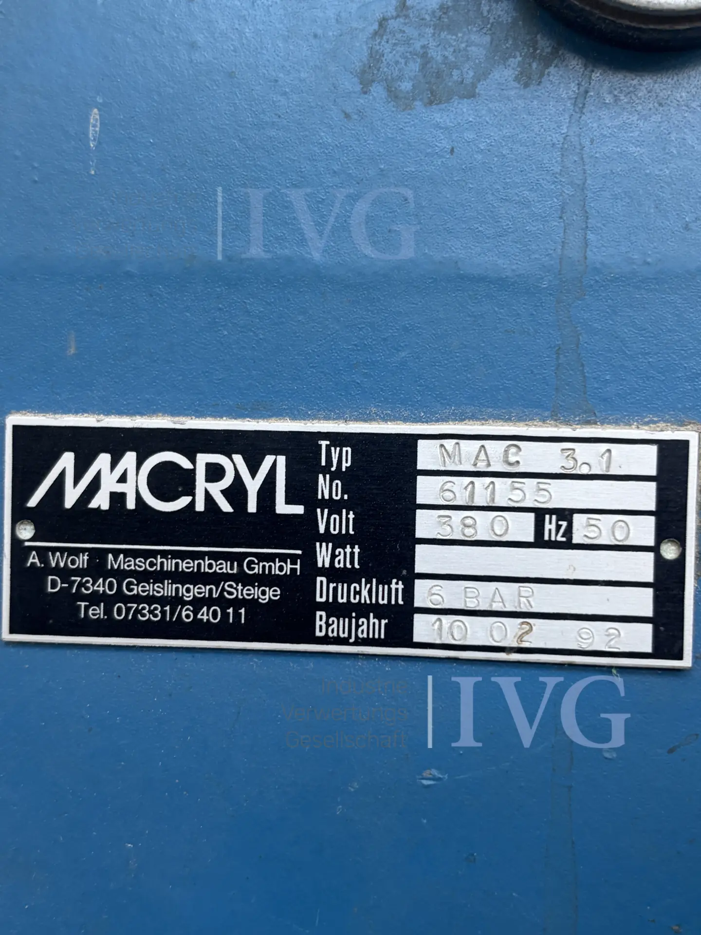 Hochglanzfräse WOLF MACRYL MAC 3.1 – foto 12 – kavel bij IVG, Stolberg