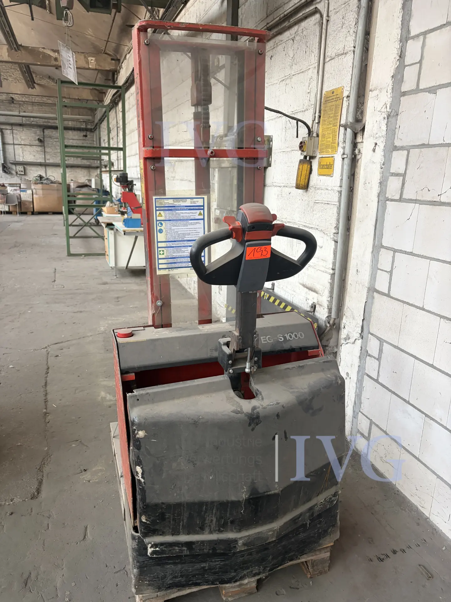 Elektro-Deichselhubwagen FABA EG-S 1000 – foto 2 – kavel bij IVG, Stolberg
