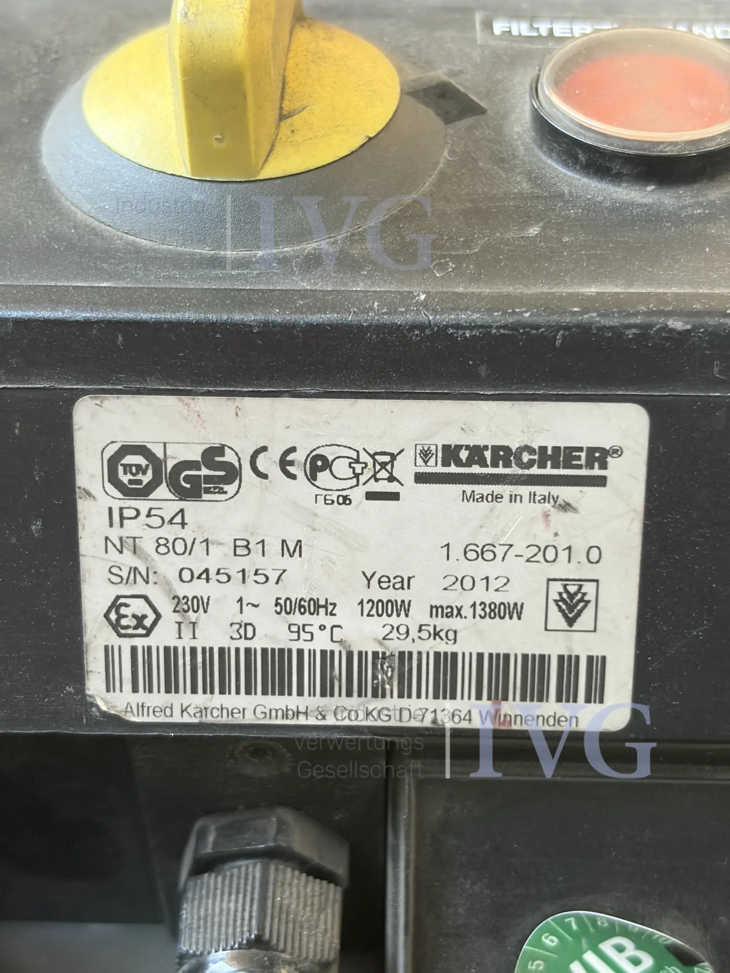 Industriesauger KÄRCHER NT 80/1 – foto 6 – kavel bij IVG, Stolberg