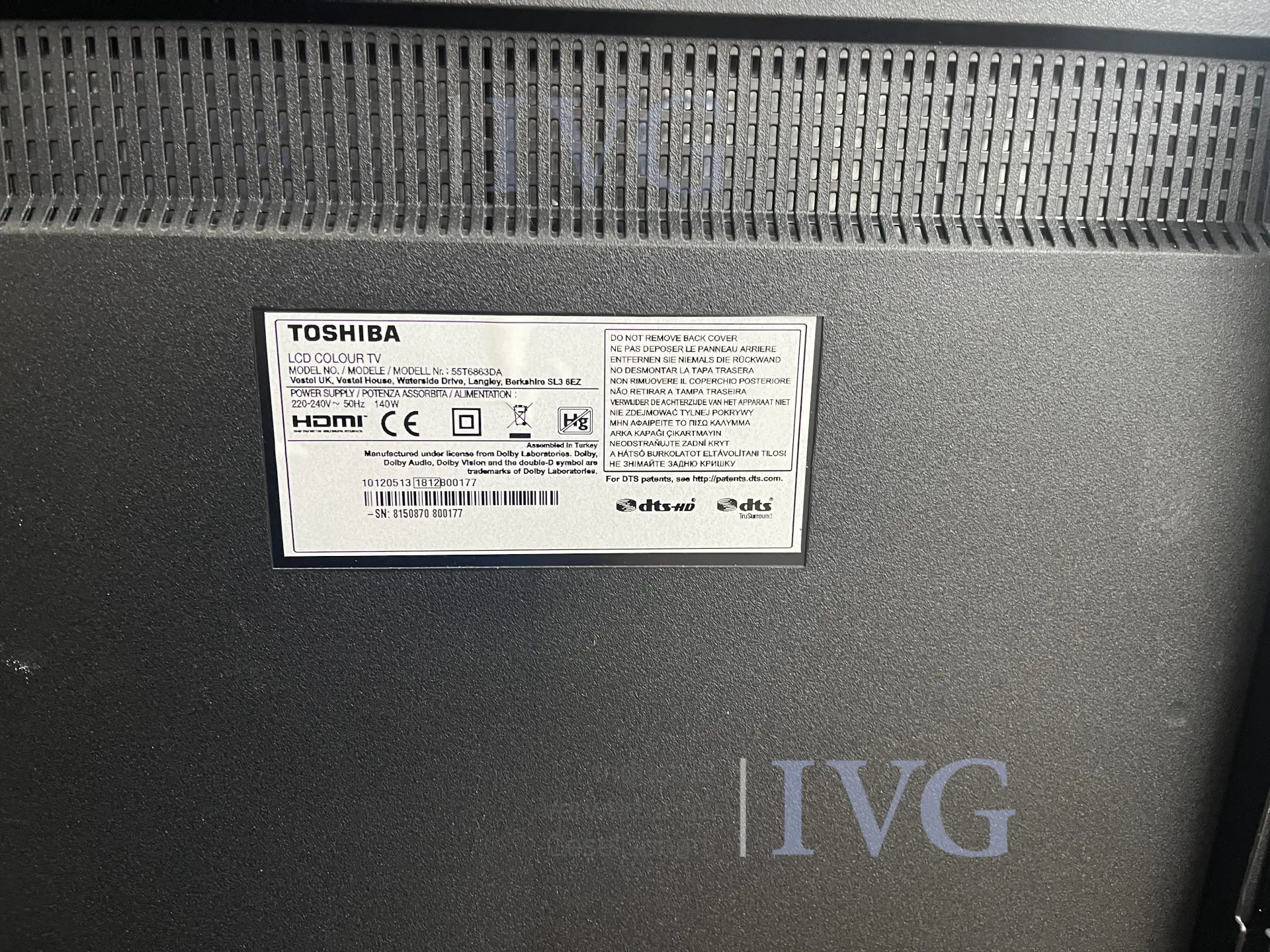 Flachbildmonitor TOSHIBA 55T6863DA – foto 5 – kavel bij IVG, Kirchlengern