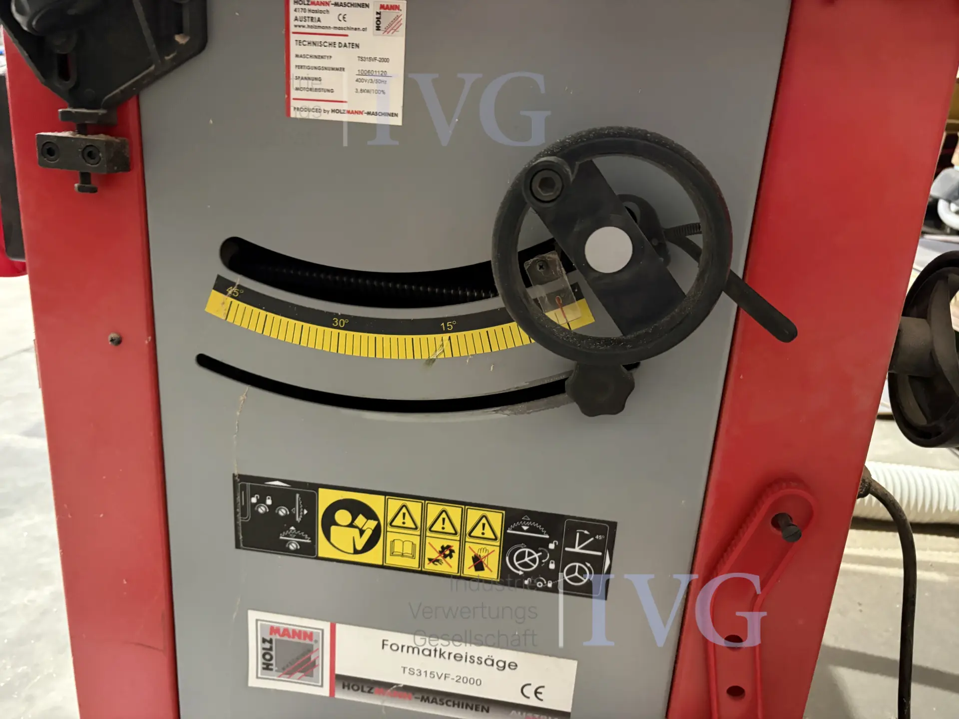 Formatkreissäge HOLZMANN TS315VF-2000 – foto 8 – kavel bij IVG, Einbeck