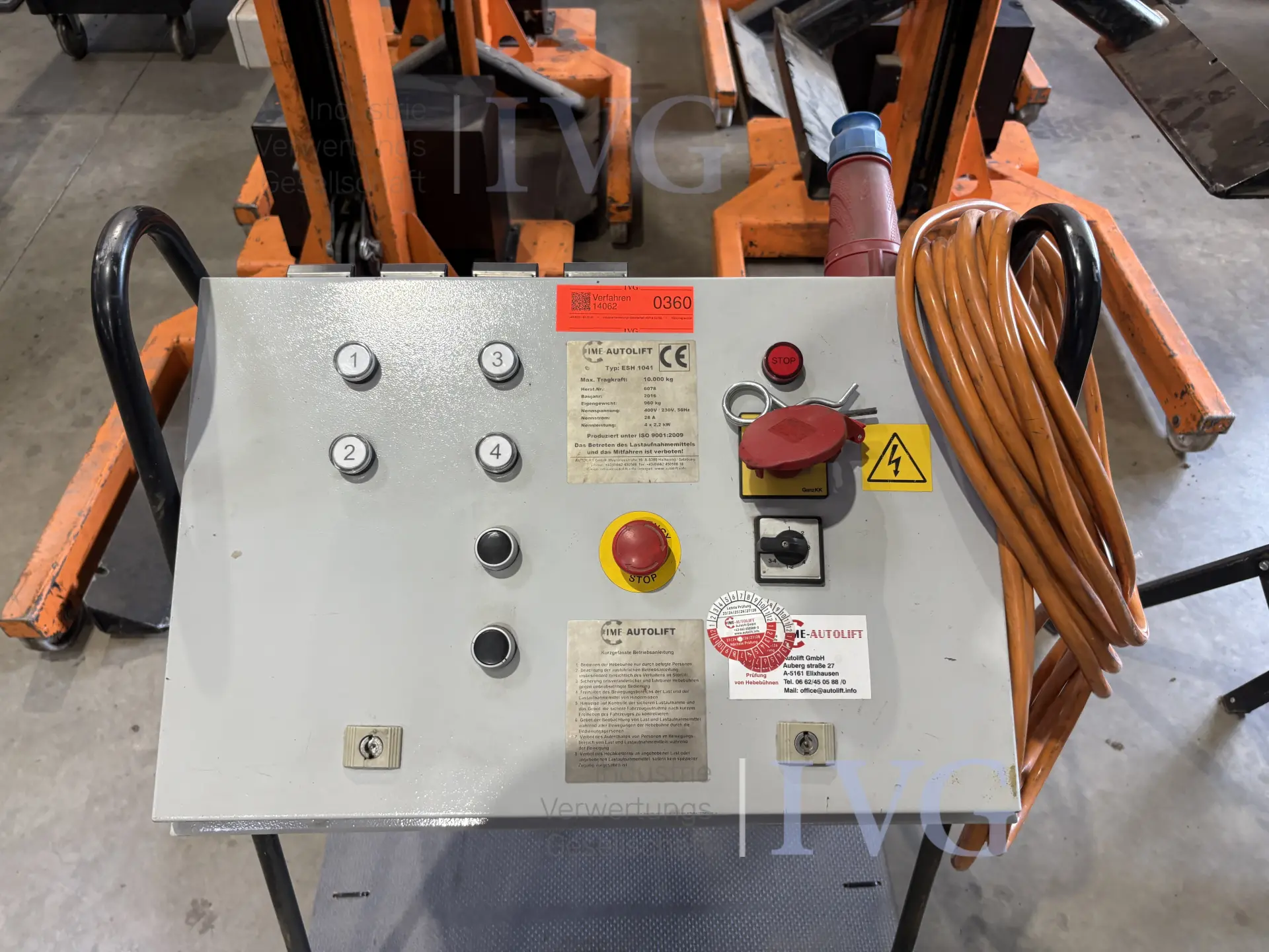 Reifengreif-Hebeanlage IME AUTOLIFT ESH1041 – foto 4 – kavel bij IVG, Einbeck
