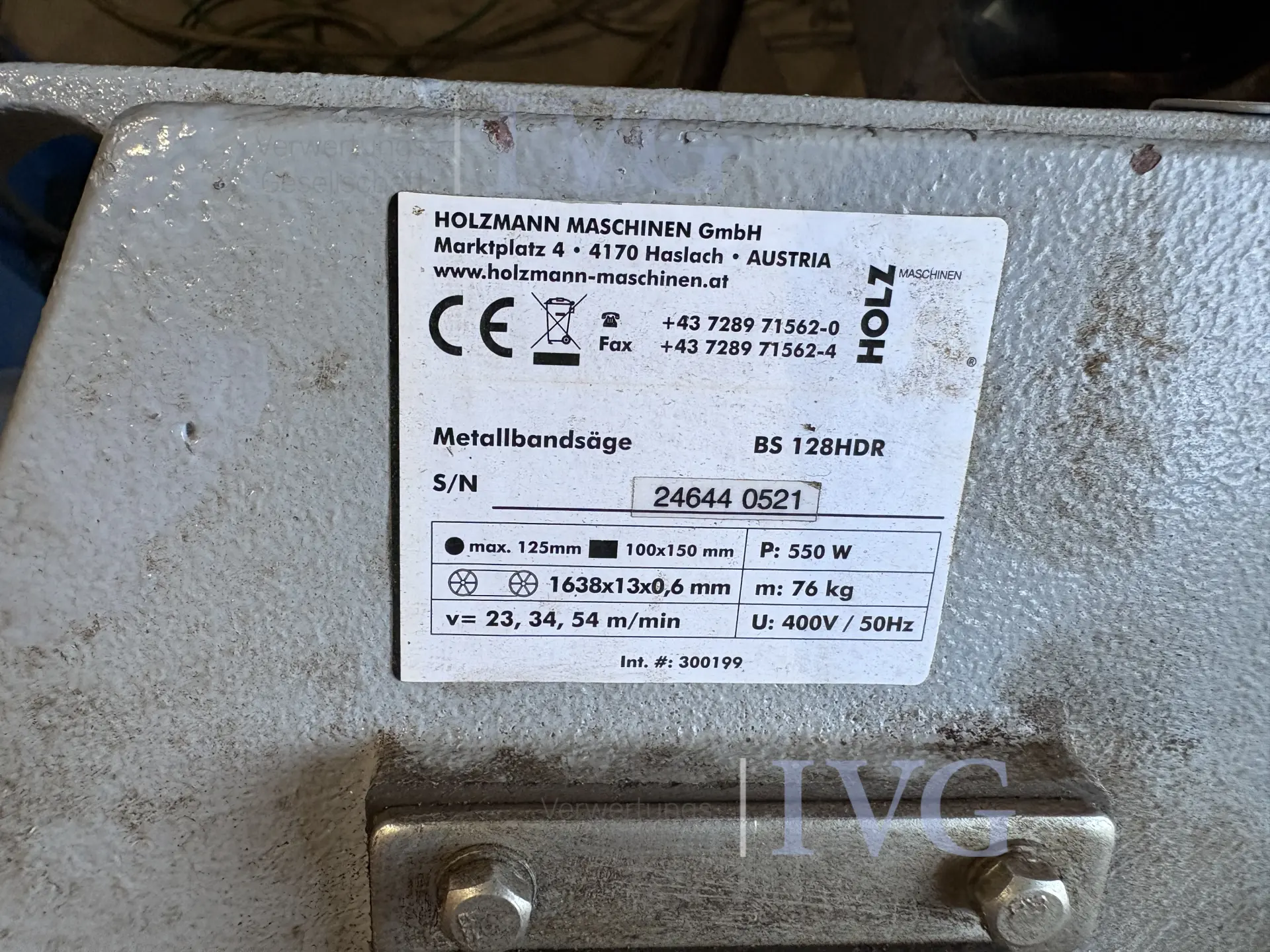 Metall-Bandsäge HOLZMANN BS128HDR – foto 6 – kavel bij IVG, Einbeck