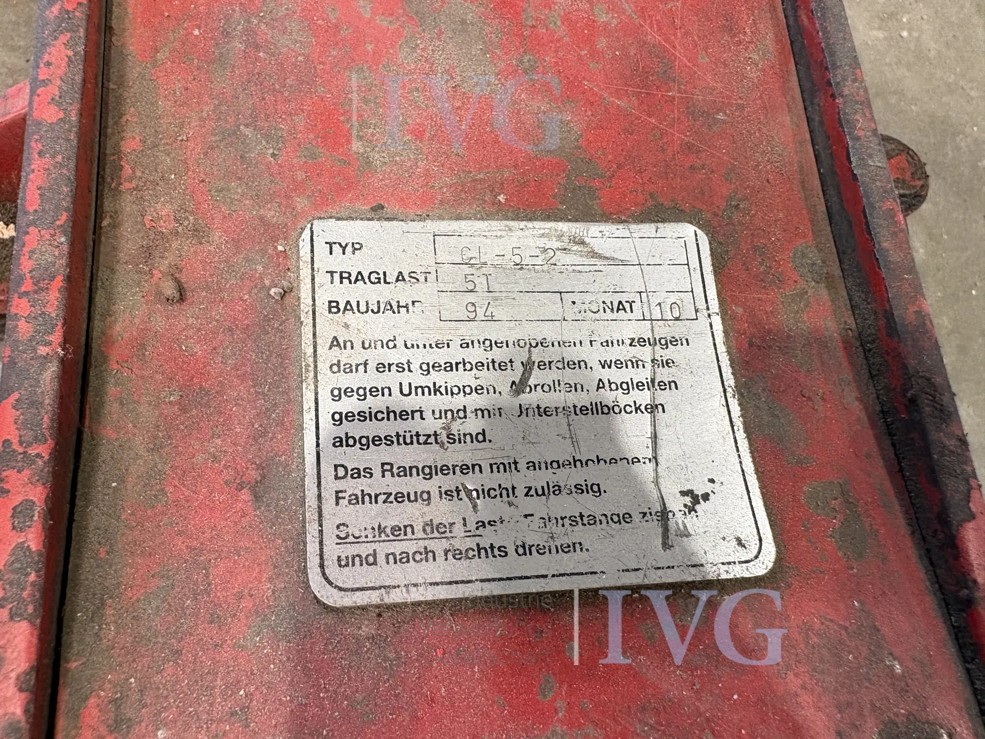 Rangierwagenheber UNITEC – foto 2 – kavel bij IVG, Einbeck