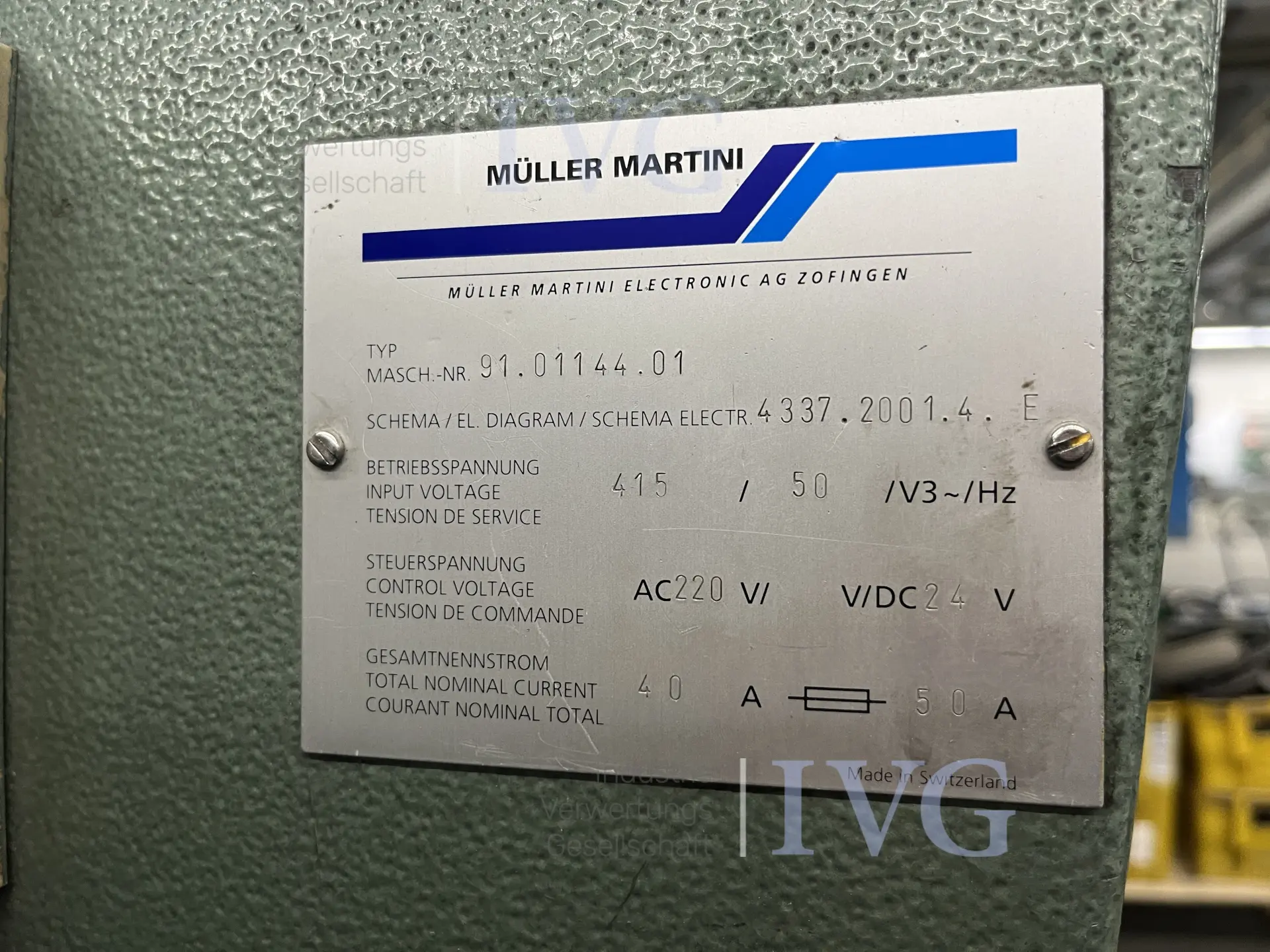 Einstecklinie MÜLLER MARTINI MM 227 – foto 12 – kavel bij IVG, Augsburg