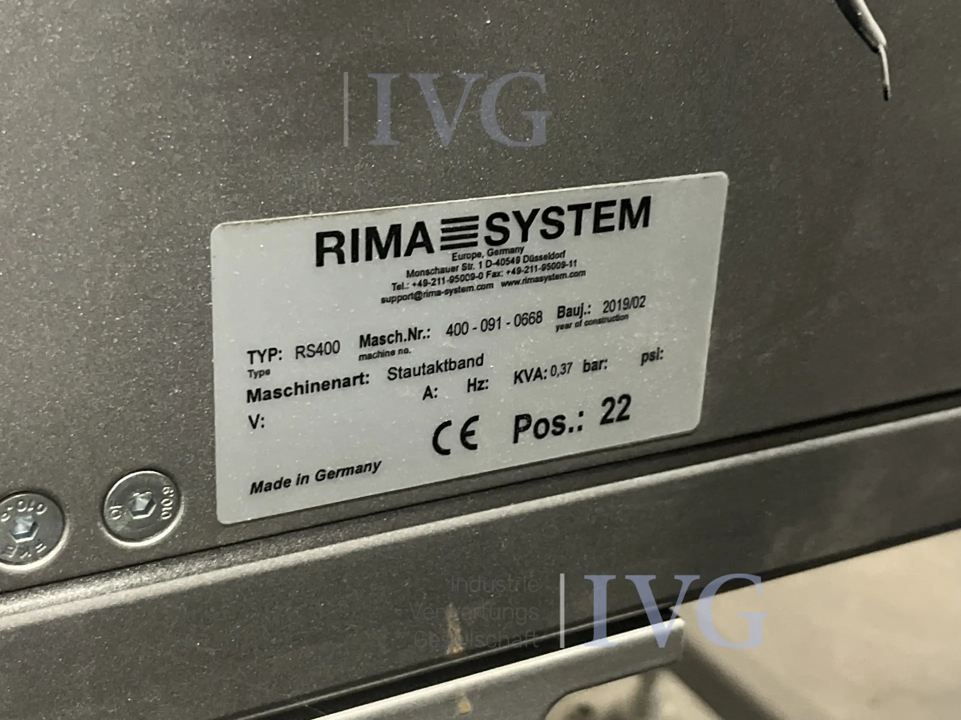 Transportbänder RIMA – foto 7 – kavel bij IVG, Augsburg