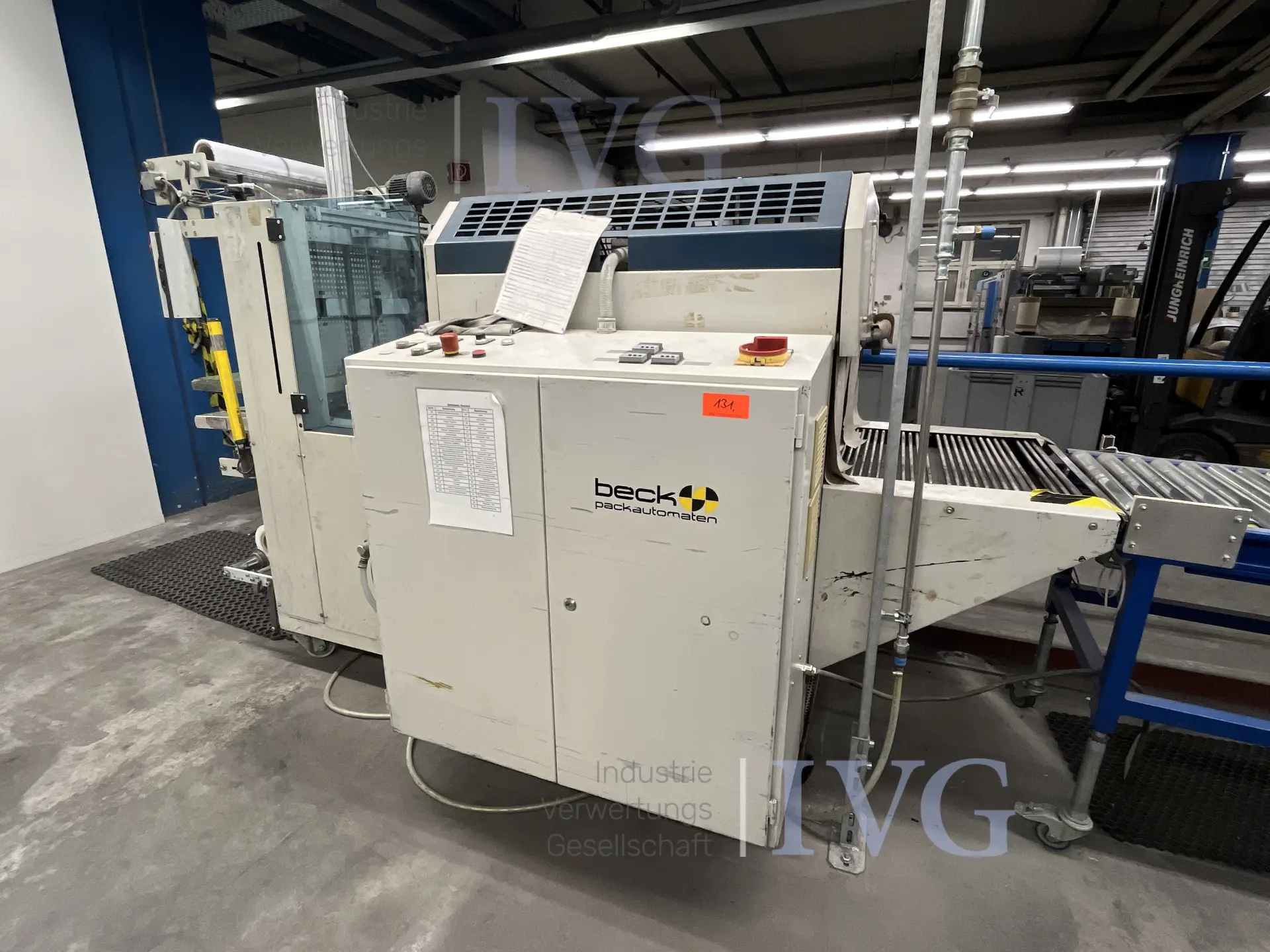 Folieverpakkingsmachine met krimptunnel (combinatiemachine) BECK – foto 5 – kavel bij IVG, Augsburg