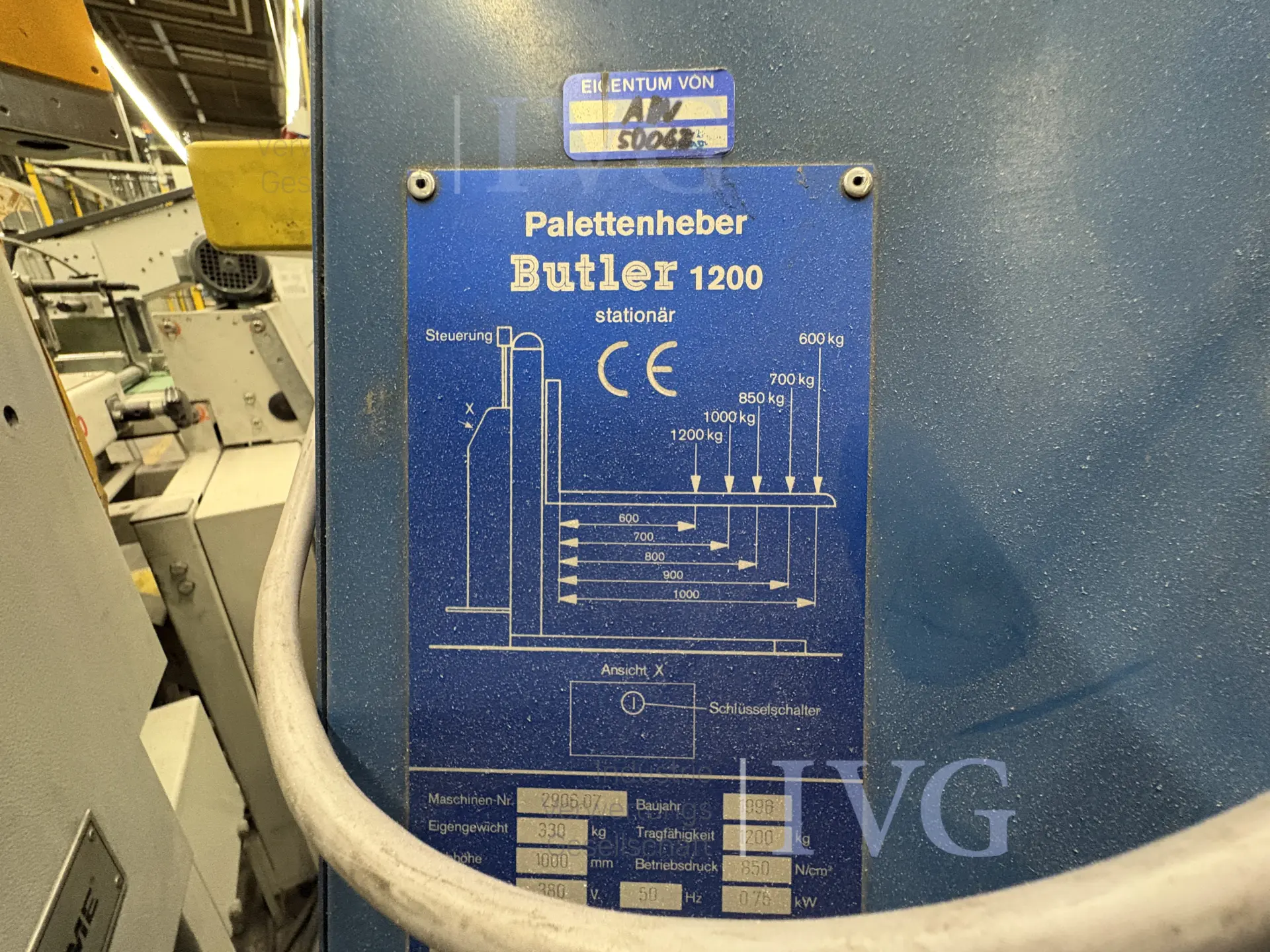 Mobiler Palettenheber EWERT Butler 1200 – foto 3 – kavel bij IVG, Augsburg