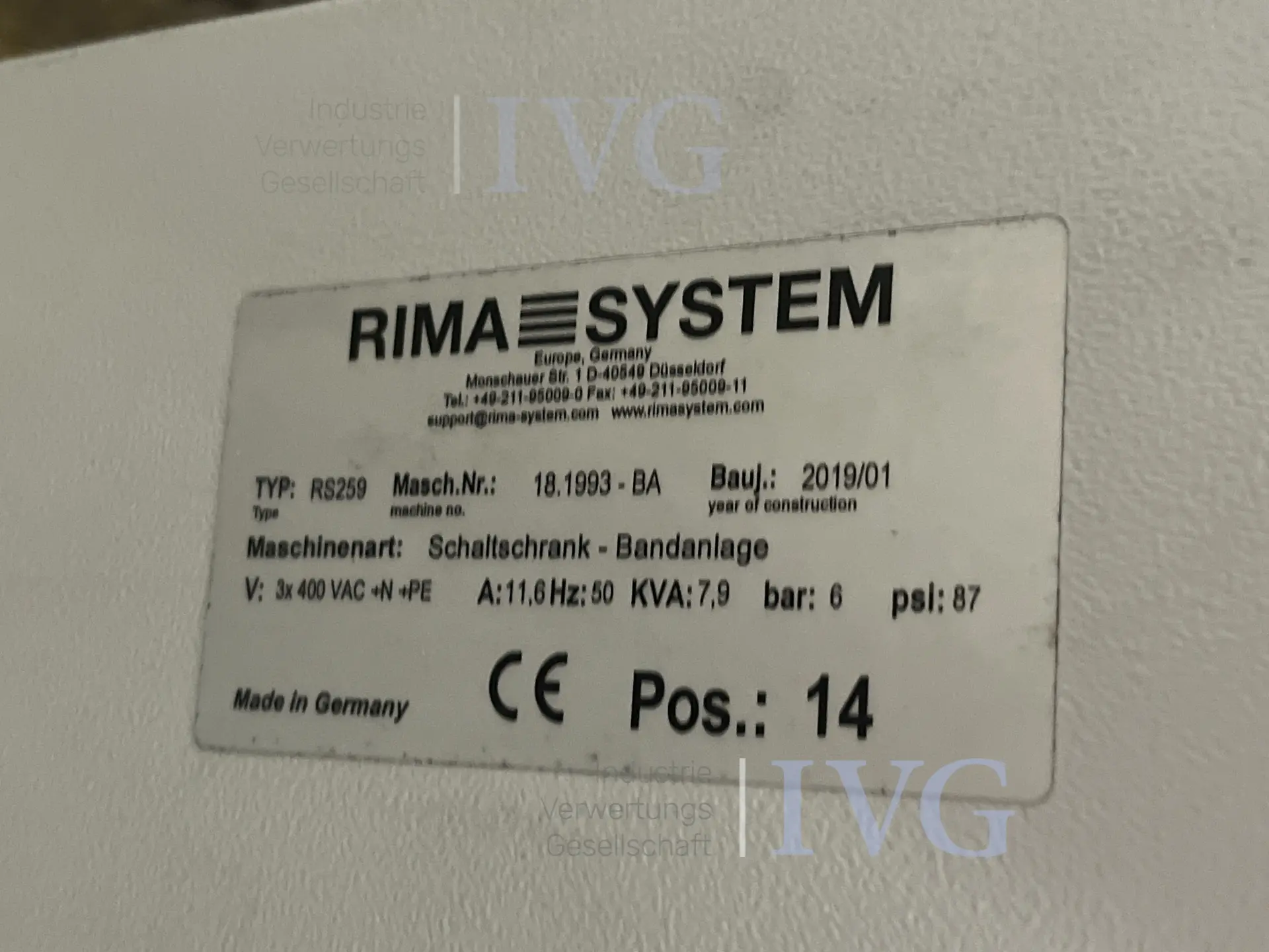 Transportbänder RIMA – foto 4 – kavel bij IVG, Augsburg