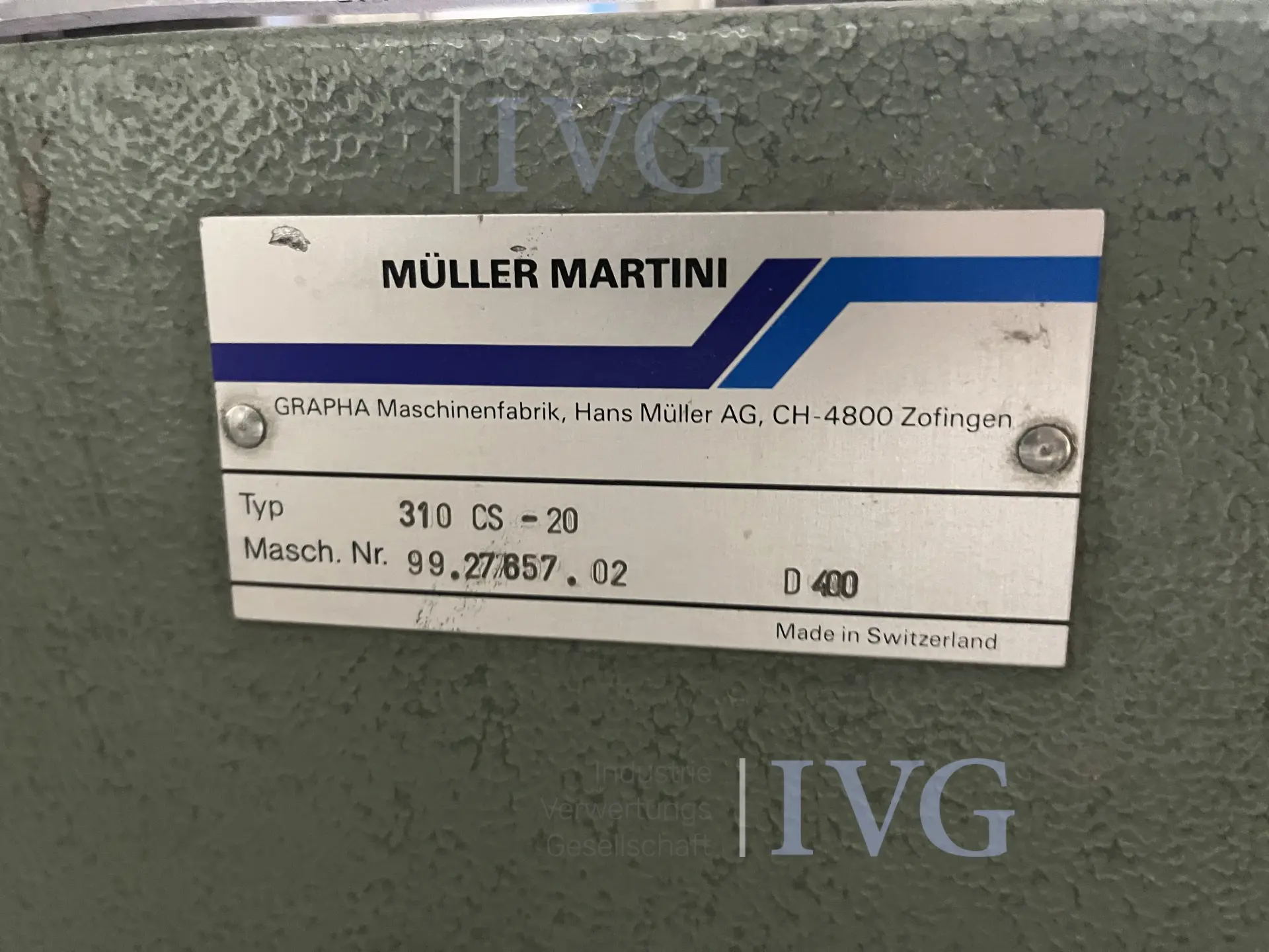 Einstecklinie MÜLLER MARTINI MM 227 – foto 18 – kavel bij IVG, Augsburg