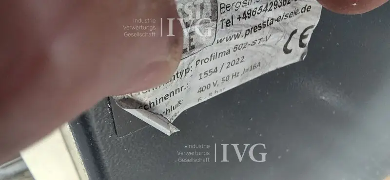 Volledig automatische cirkelzaag met ponsunit PRESSTA EISELE Profilma 502-ST-V – foto 3 – kavel bij IVG, Rangsdorf