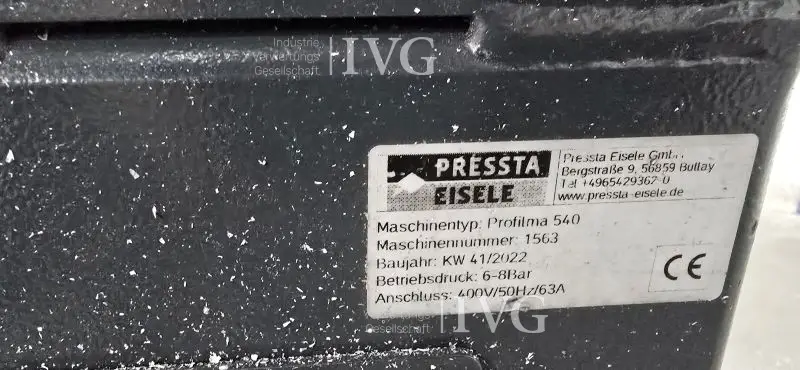 Volledig automatische cirkelzaag met ponsunit PRESSTA EISELE Profilma 540 – foto 6 – kavel bij IVG, Rangsdorf