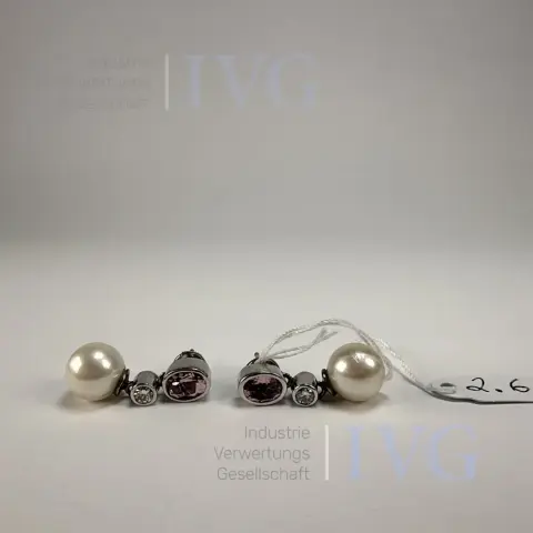 Perl Topas Diamant Ohrstecker