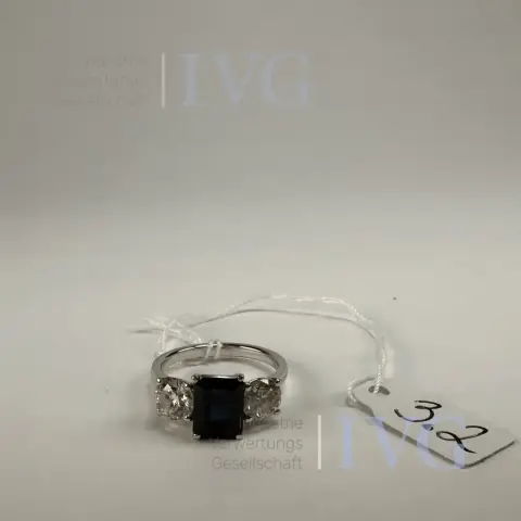 Saphir Diamant Ring (750 WG)