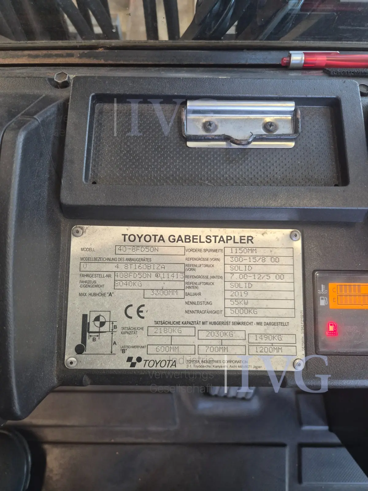 TOYOTA 40-8FD50N Tonero dieselvorkheftruck – foto 3 – kavel bij IVG, Gießen