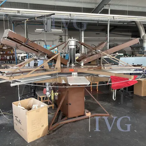Carousel screen printing machine MHM INDUSTRIES SA 80 Z4