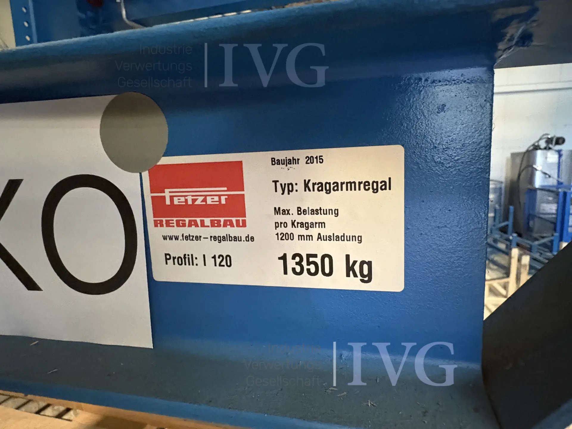 Kragarmregal (blau) – foto 2 – kavel bij IVG, Mahlstetten
