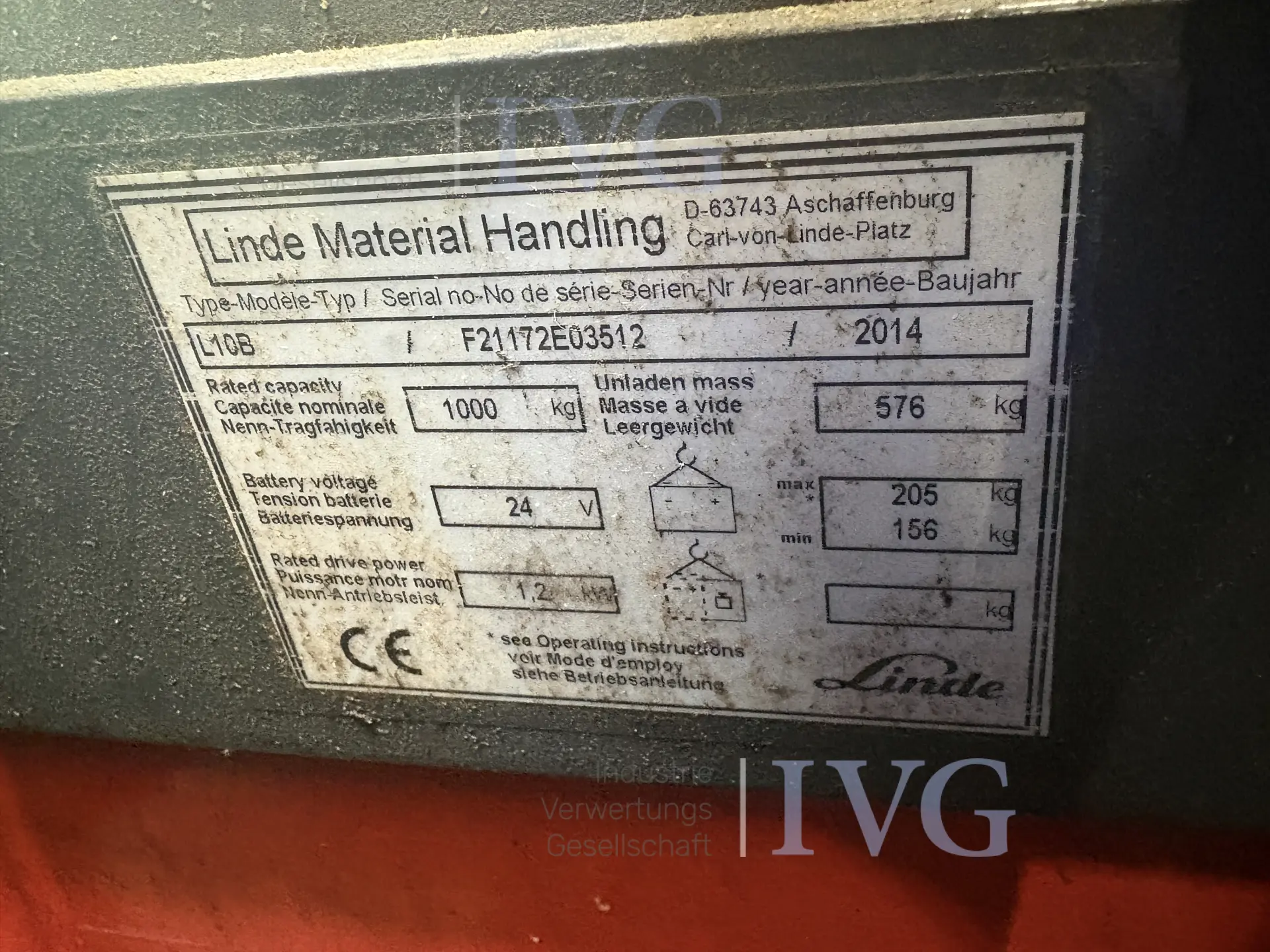 E-Hochhubwagen LINDE L10B – foto 4 – kavel bij IVG, Mahlstetten