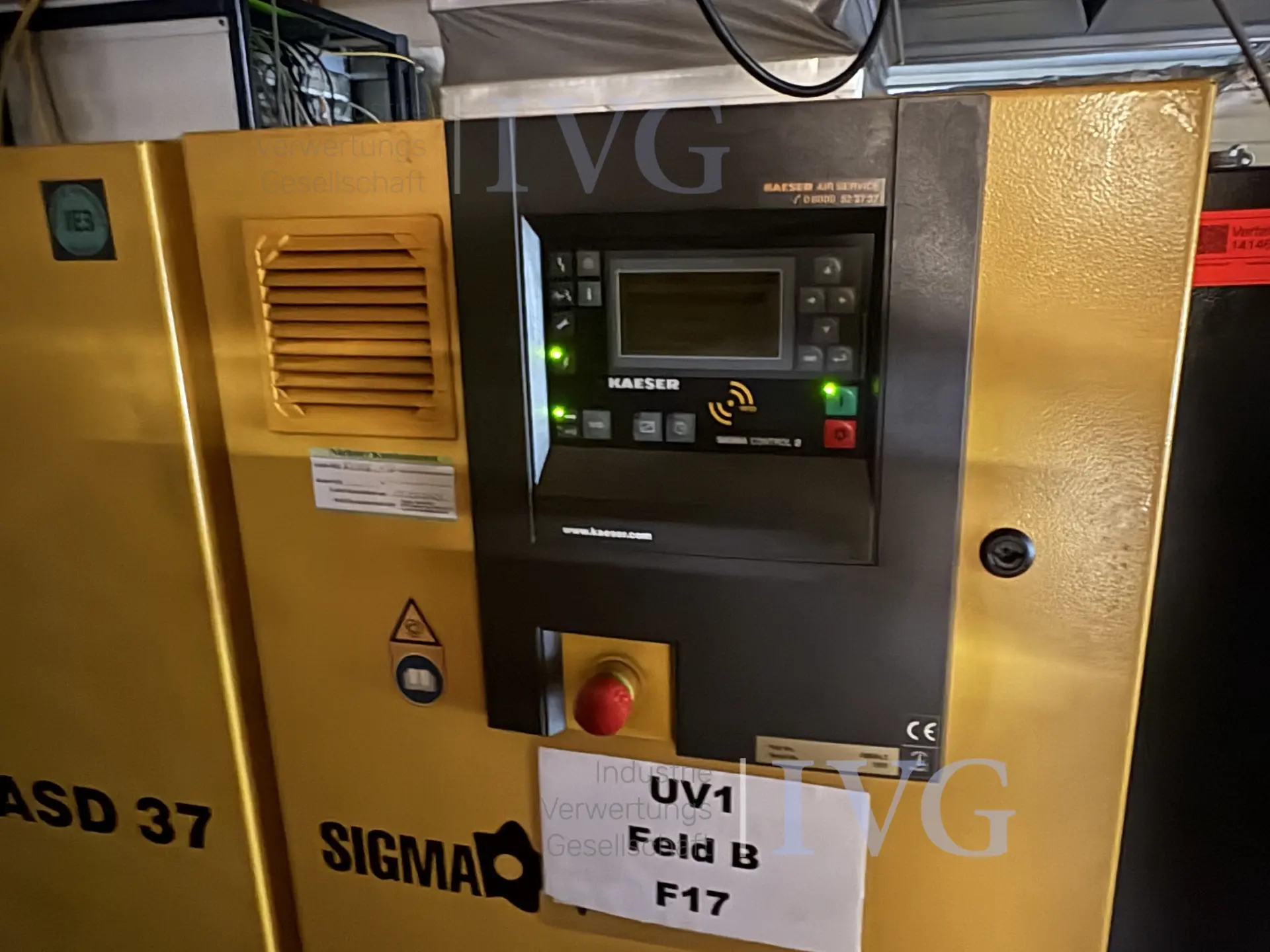 Schraubenkompressor KAESER ASD37 – foto 2 – kavel bij IVG, Mahlstetten