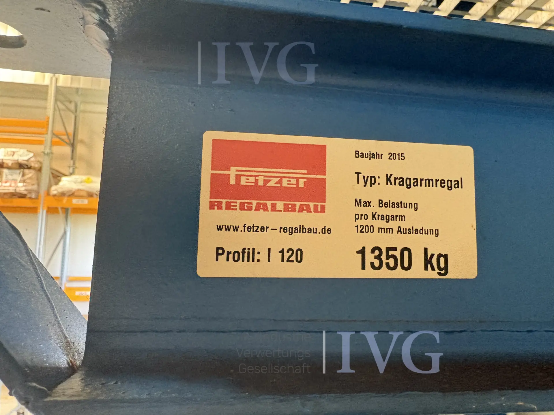 Kragarmregal (blau) – foto 3 – kavel bij IVG, Mahlstetten