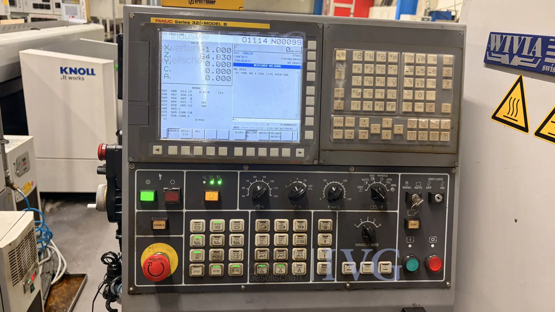 CNC-Langdrehmaschine mit Stangenlader WIVIA W428 – foto 8 – kavel bij IVG, Mahlstetten